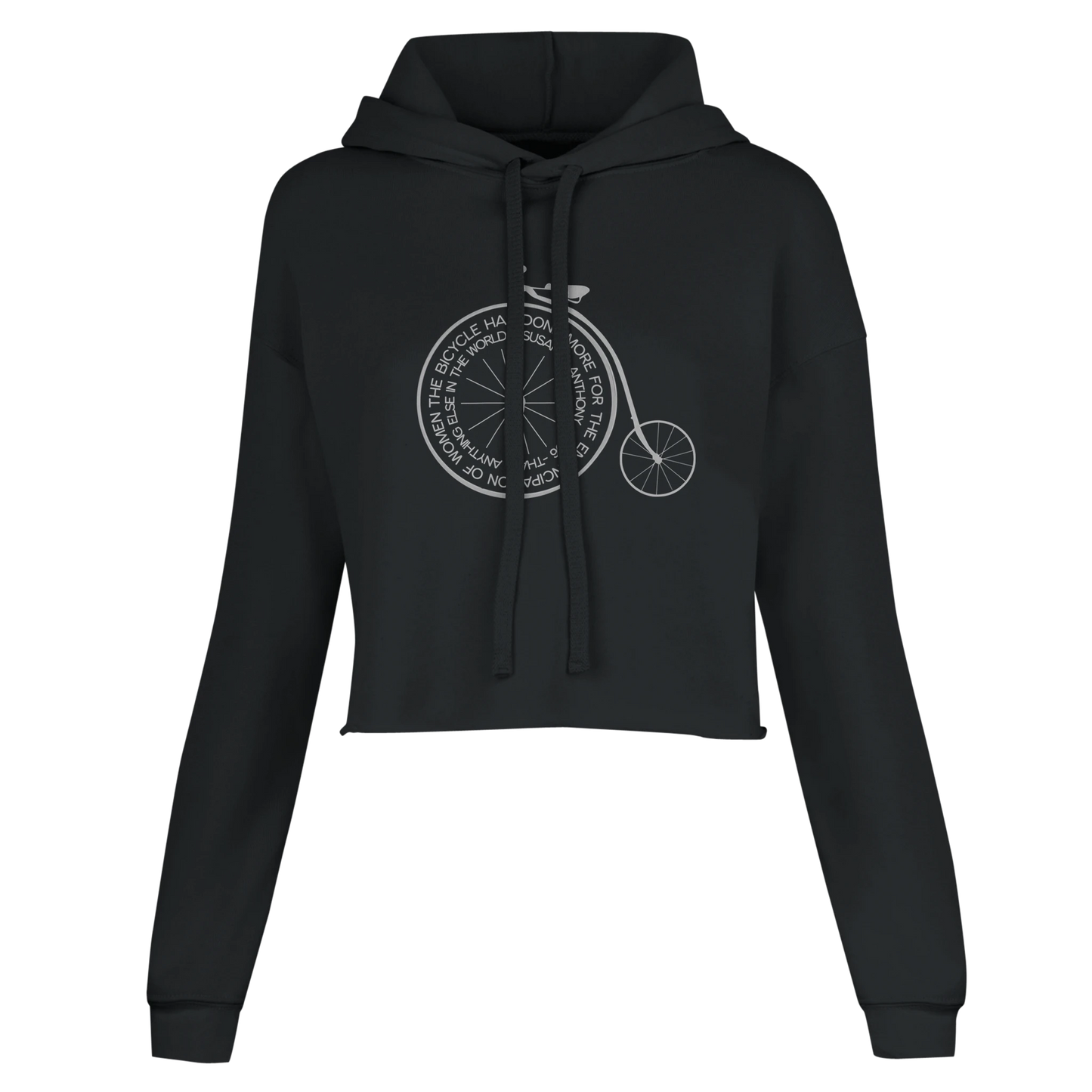 1896 Ticket to Freedom women's cropped cycling hoodie - The Devoted Cyclist