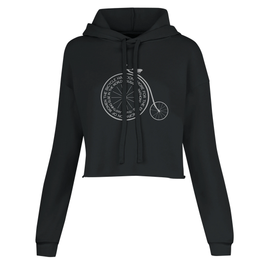 1896 Ticket to Freedom women's cropped cycling hoodie - The Devoted Cyclist