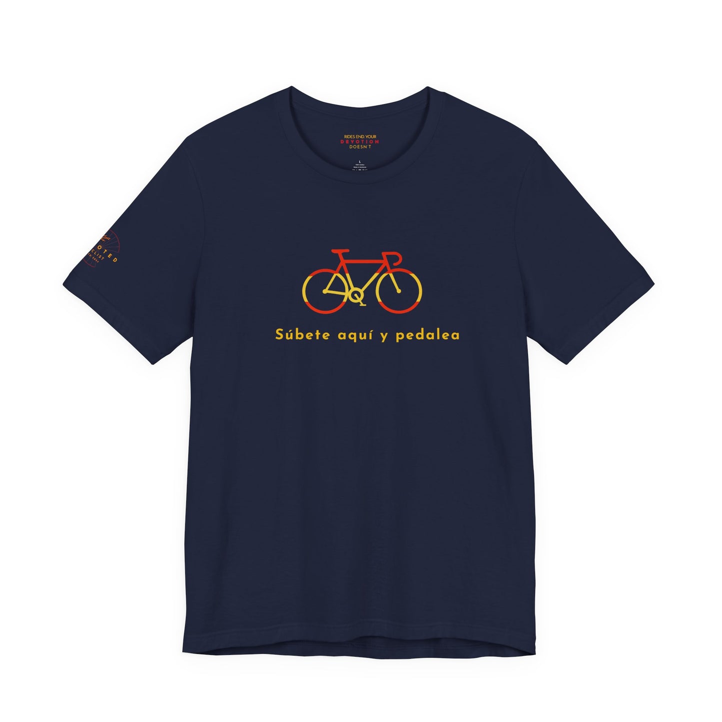 Subete Aqui classic cut cycling t-shirt - The Devoted Cyclist
