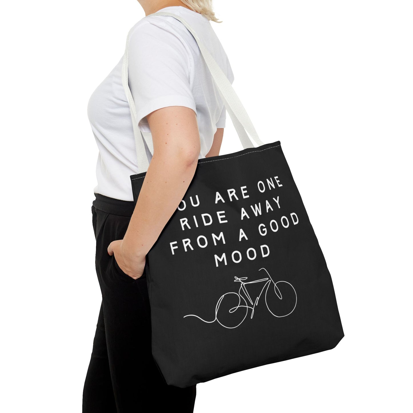 One Ride Away devoted cyclist canvas tote bag - The Devoted Cyclist
