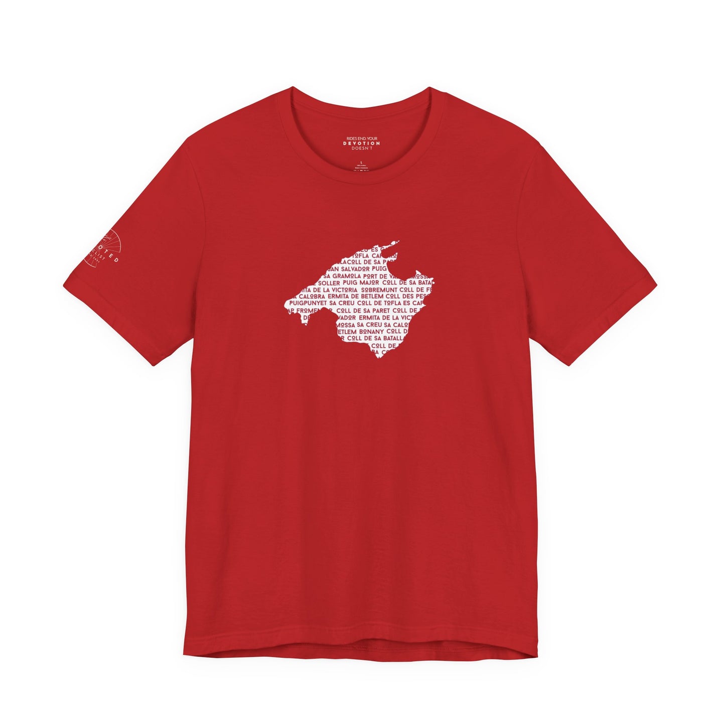 Mallorca climbs silhouette classic cut cycling t-shirt - The Devoted Cyclist