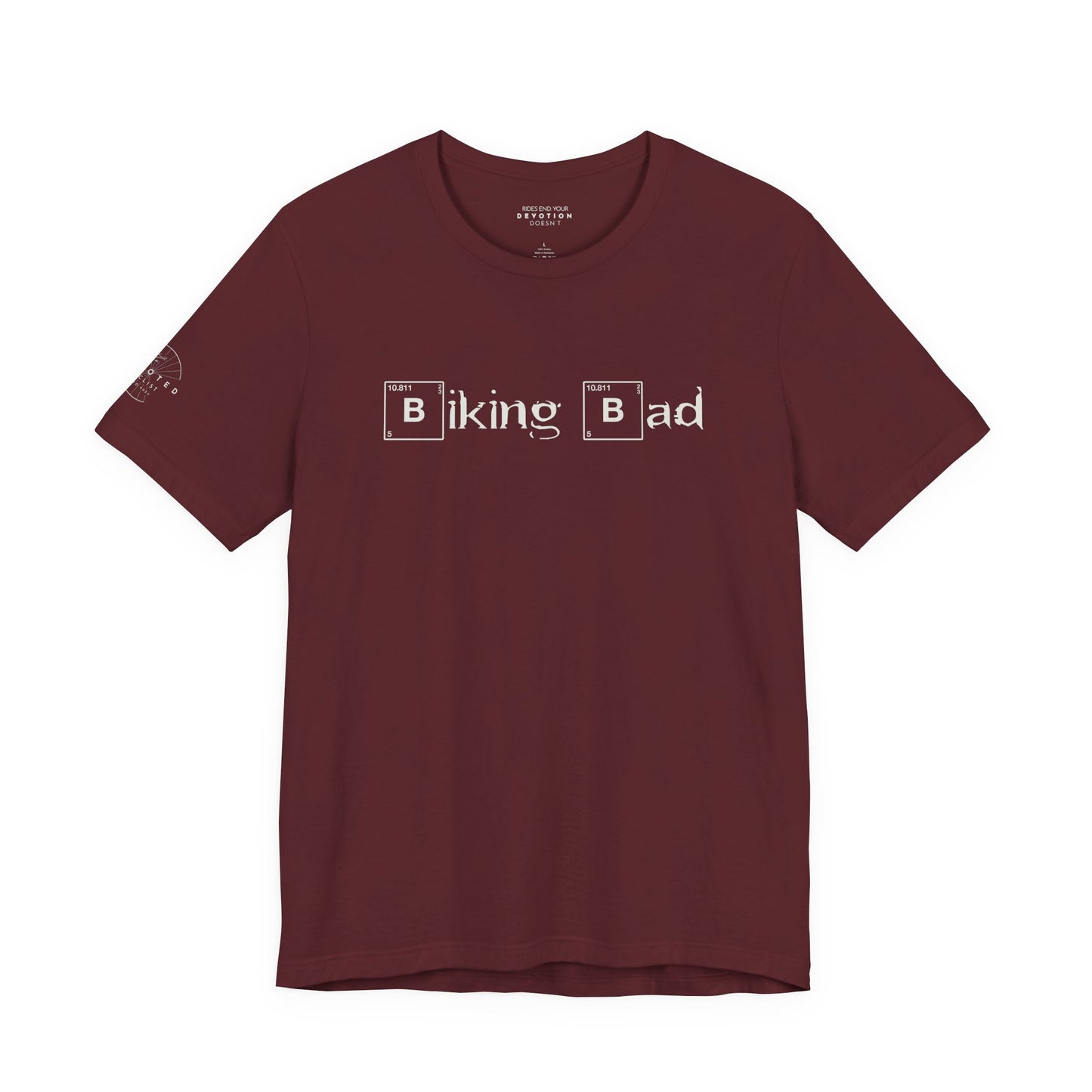 Biking Bad Breaking Bad parody graphic on a cycling t-shirt - The Devoted Cyclist