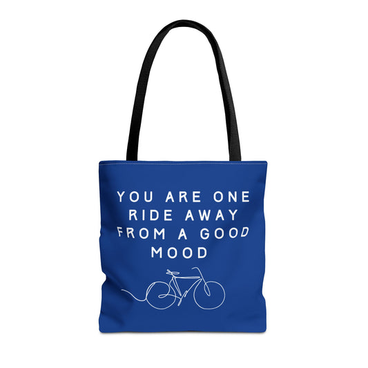 One Ride Away — A Devoted Cyclist Tote Bag