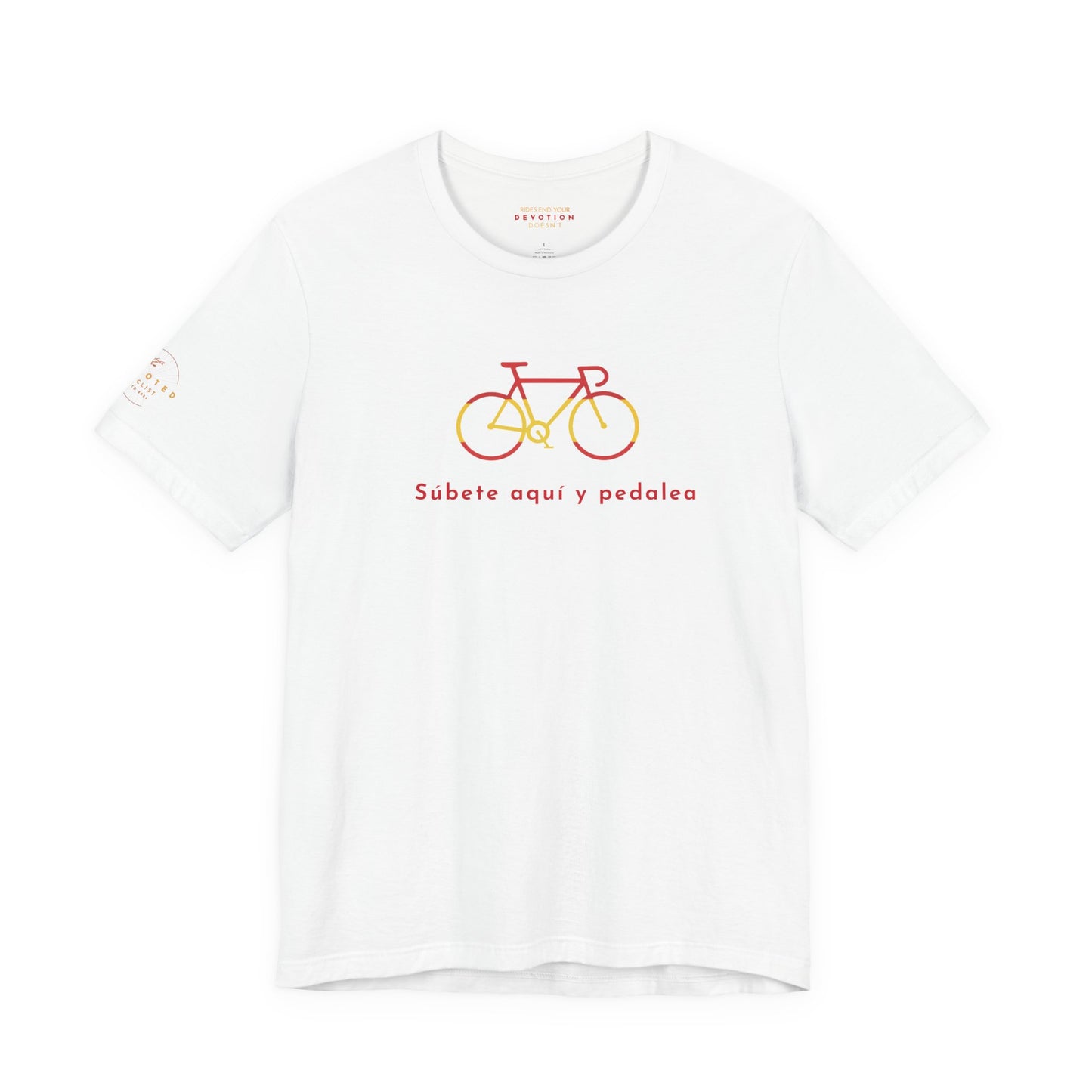 Subete Aqui classic cut cycling t-shirt - The Devoted Cyclist