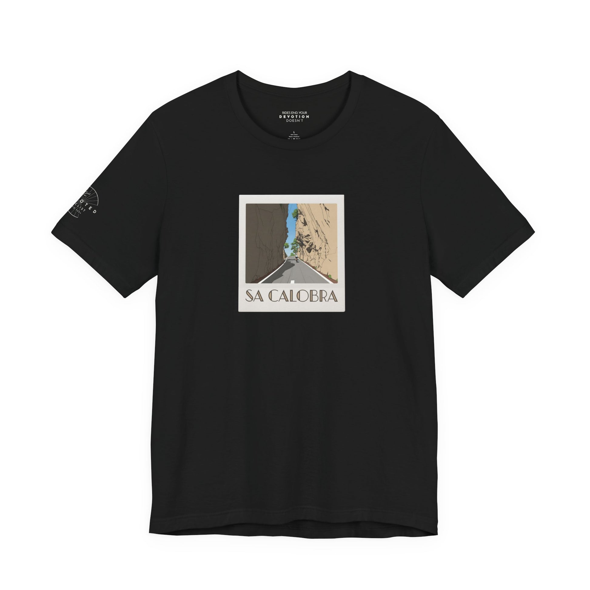 Sa Calobra polaroid classic cut cycling t-shirt - The Devoted Cyclist