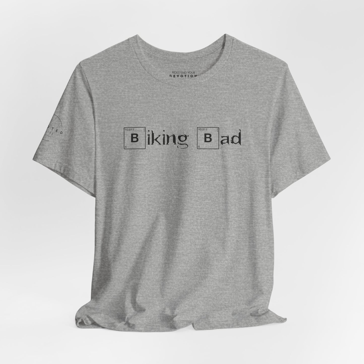 Biking Bad Breaking Bad parody graphic on a cycling t-shirt - The Devoted Cyclist