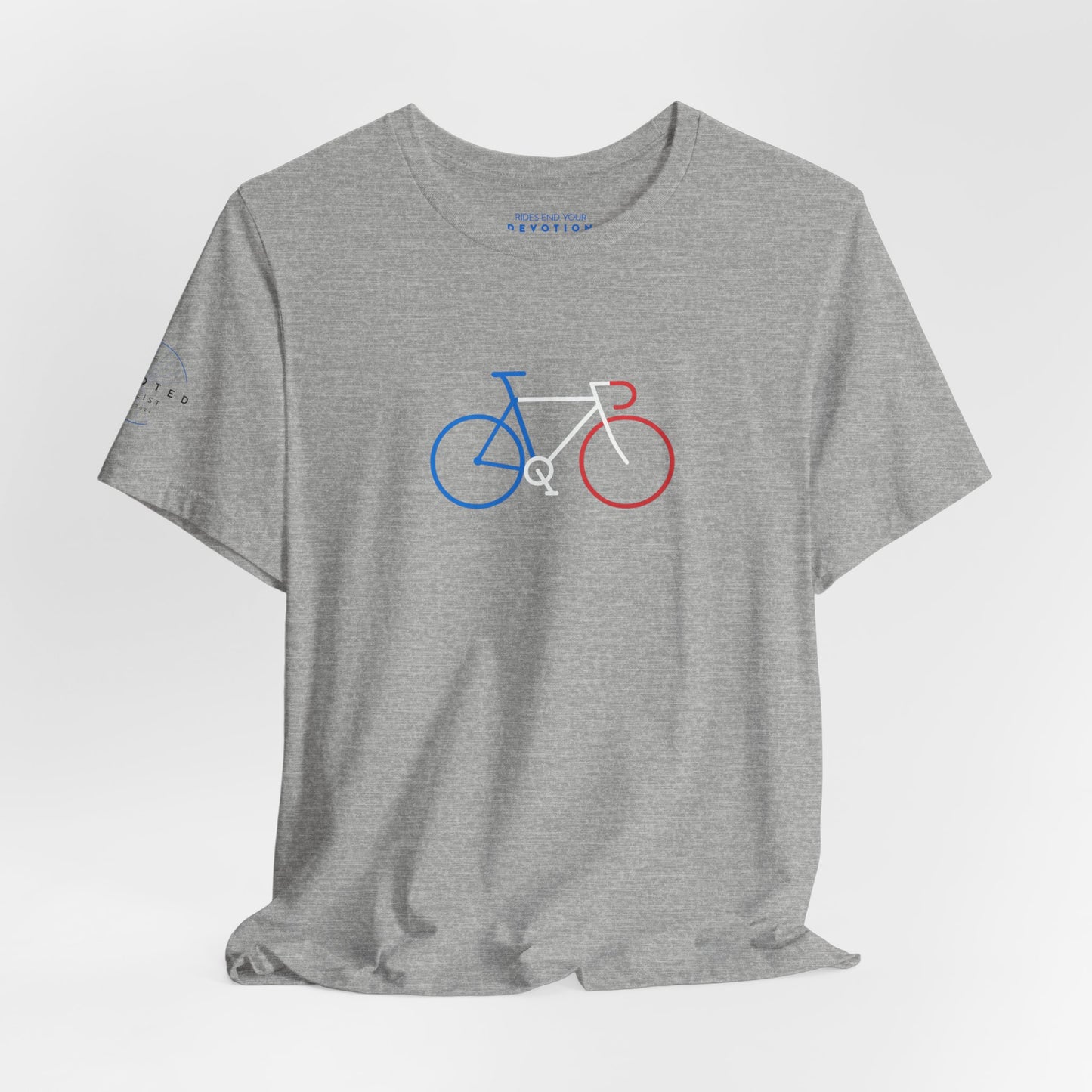 French flag tri-color road bike classic cut cycling t-shirt - The Devoted Cyclist