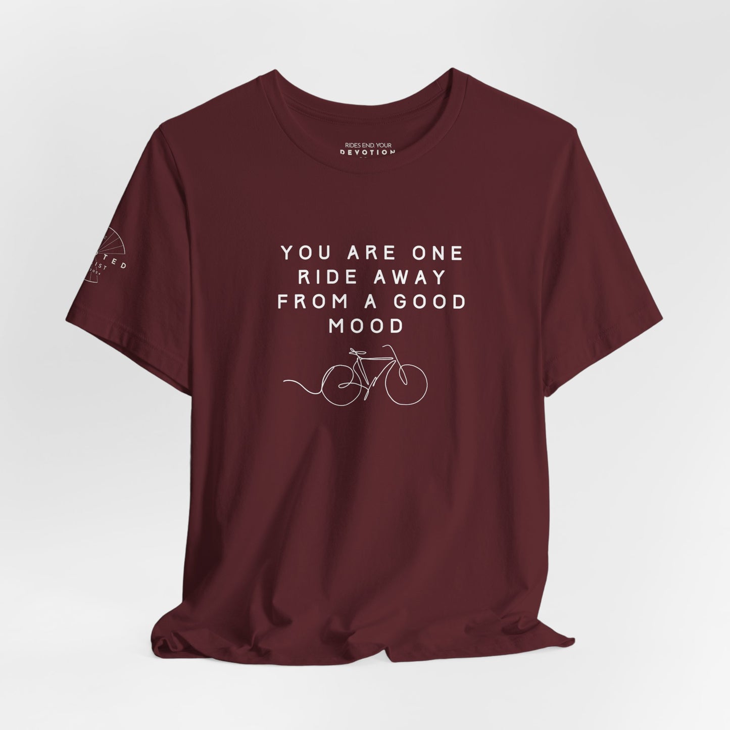 One Ride Away classic cut cycling t-shirt - The Devoted Cyclist