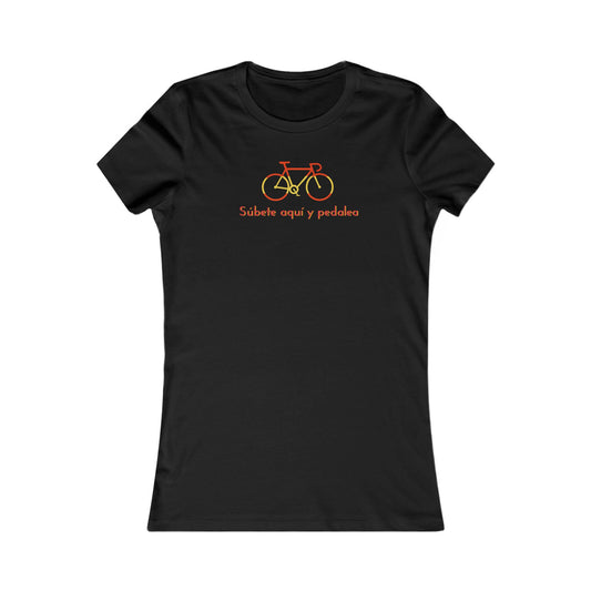 Súbete Aquí y Pedalea-Women's Cycling T-Shirt