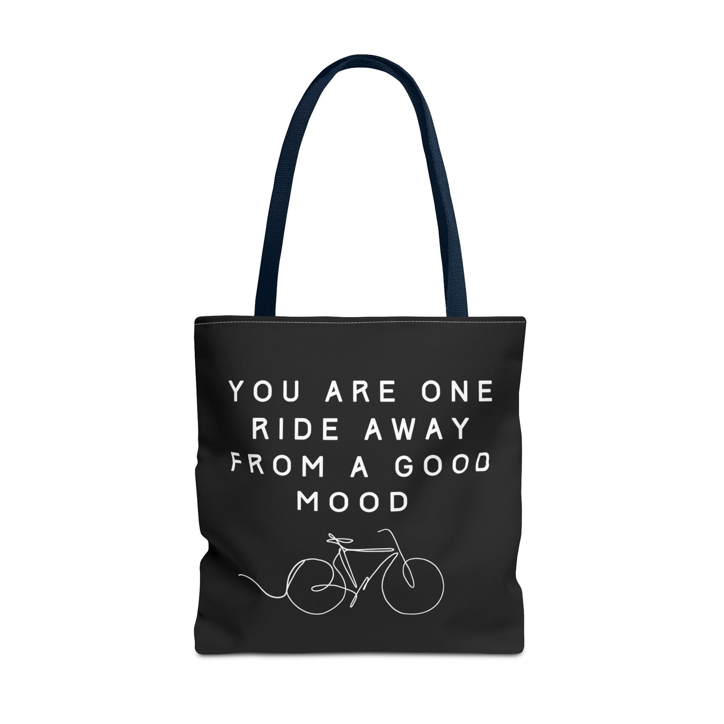 One Ride Away devoted cyclist canvas tote bag - The Devoted Cyclist