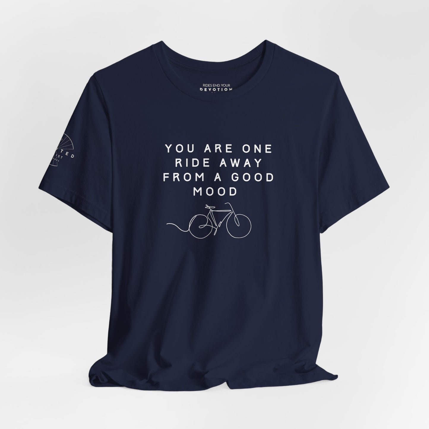 One Ride Away classic cut cycling t-shirt - The Devoted Cyclist