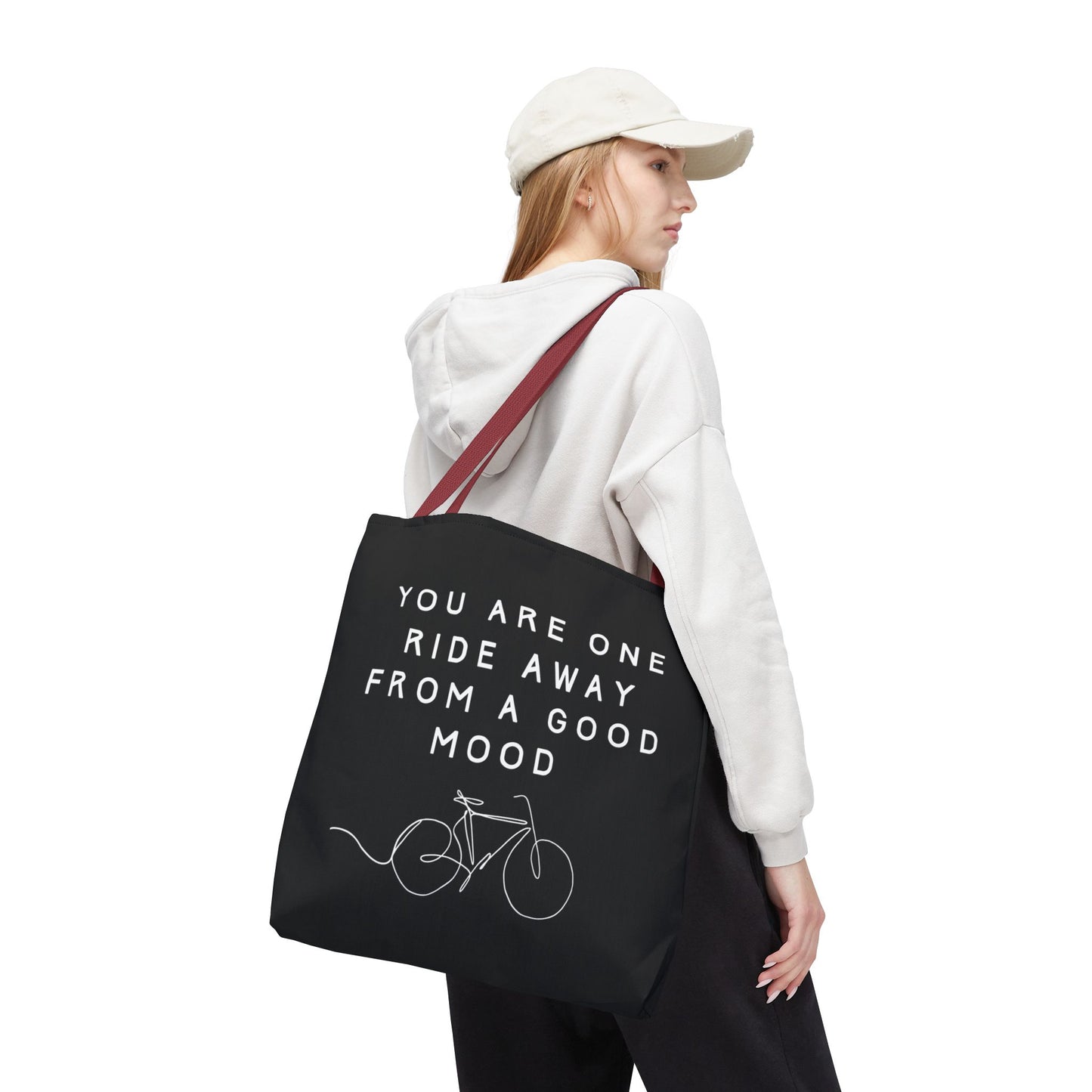 One Ride Away devoted cyclist canvas tote bag - The Devoted Cyclist