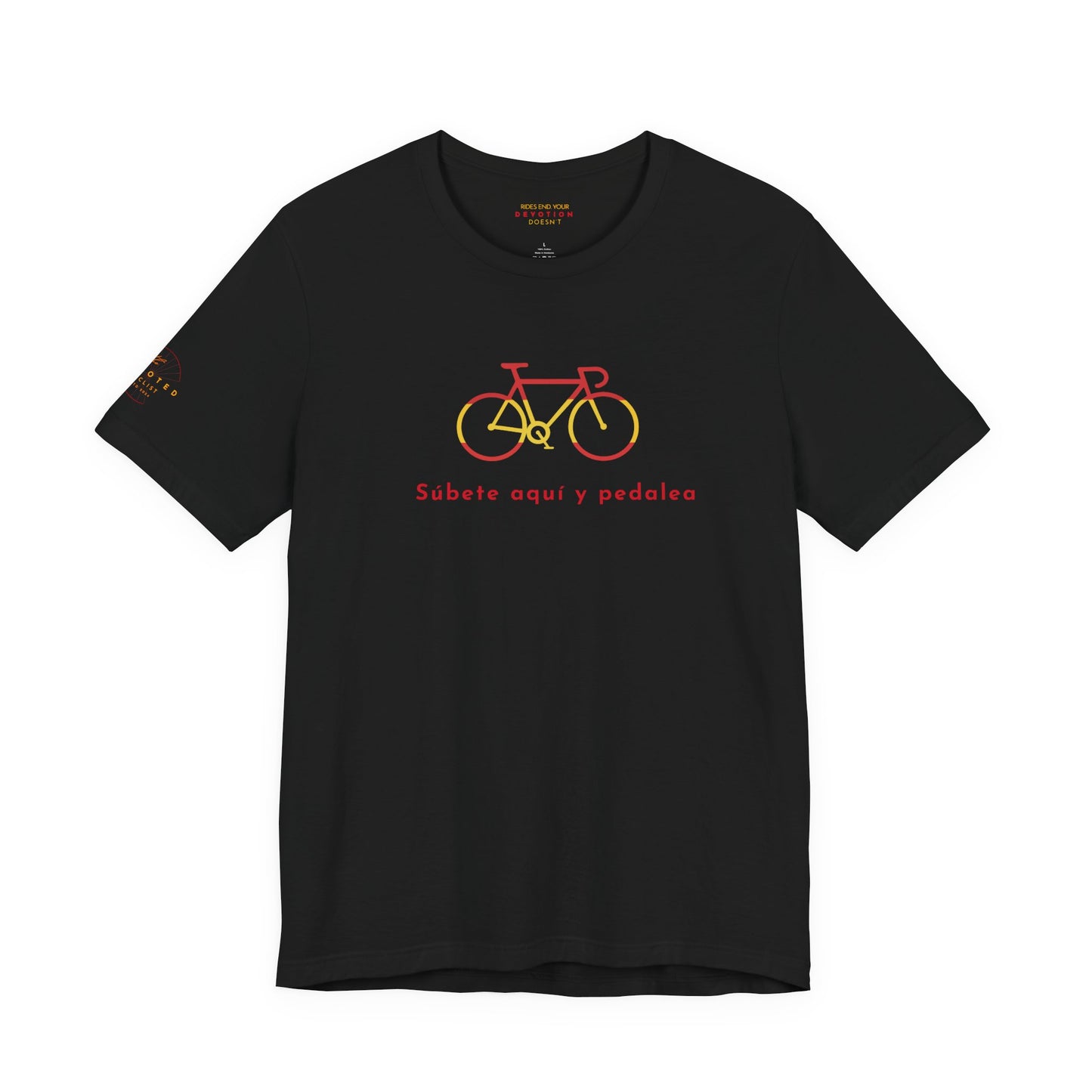 Subete Aqui classic cut cycling t-shirt - The Devoted Cyclist