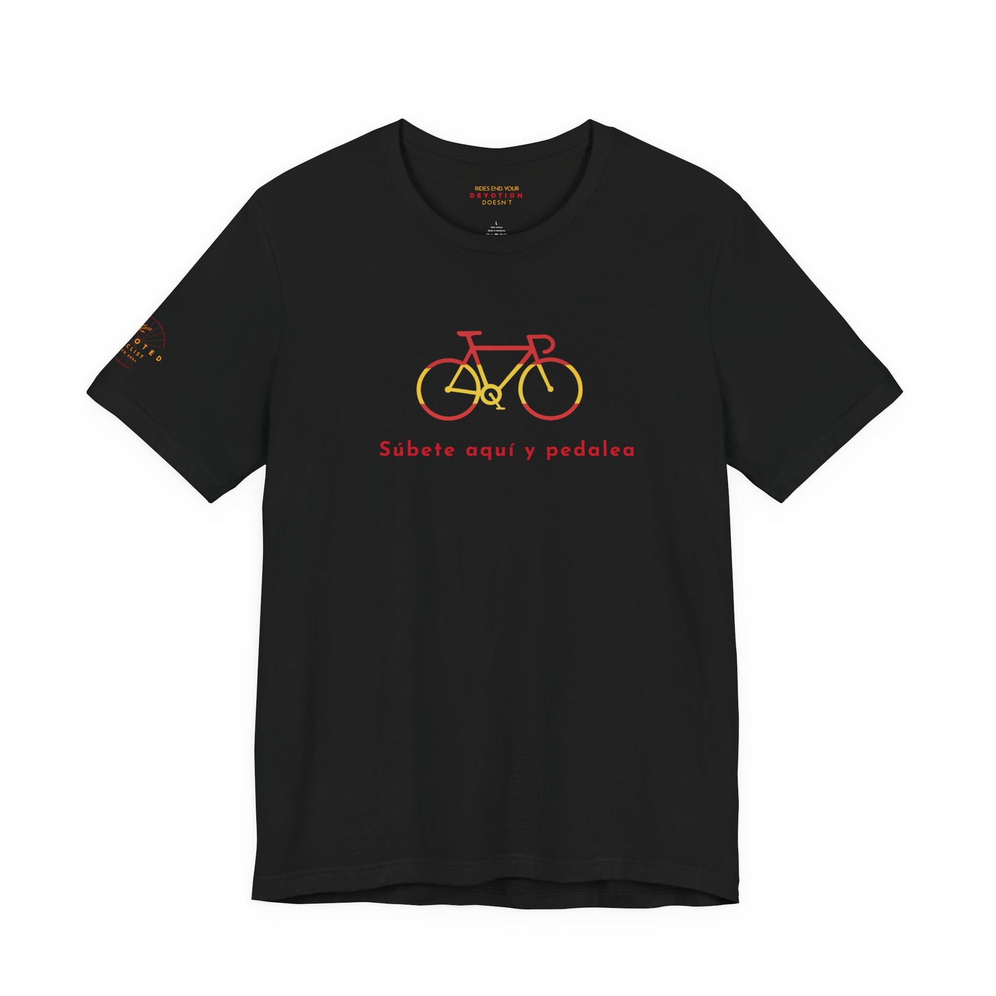 Subete Aqui classic cut cycling t-shirt - The Devoted Cyclist