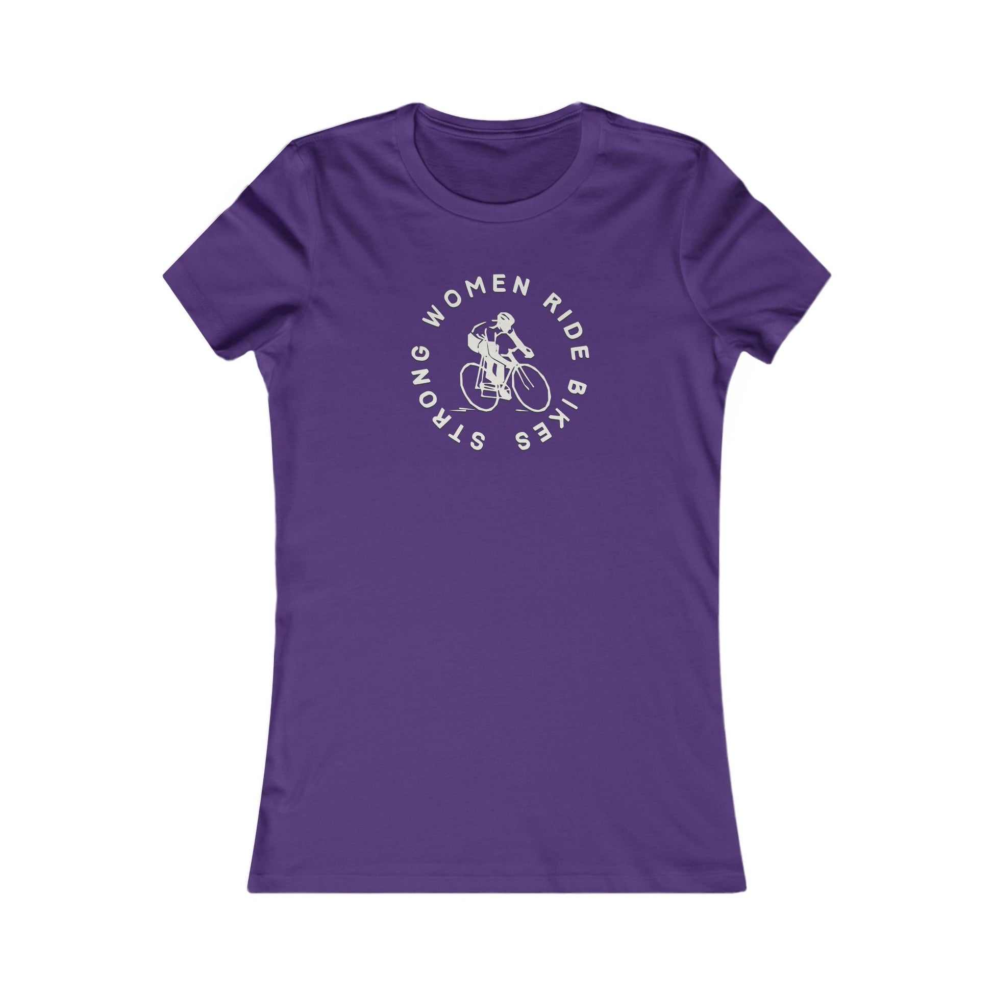 Strong women ride bikes women's cycling t-shirt - The Devoted Cyclist