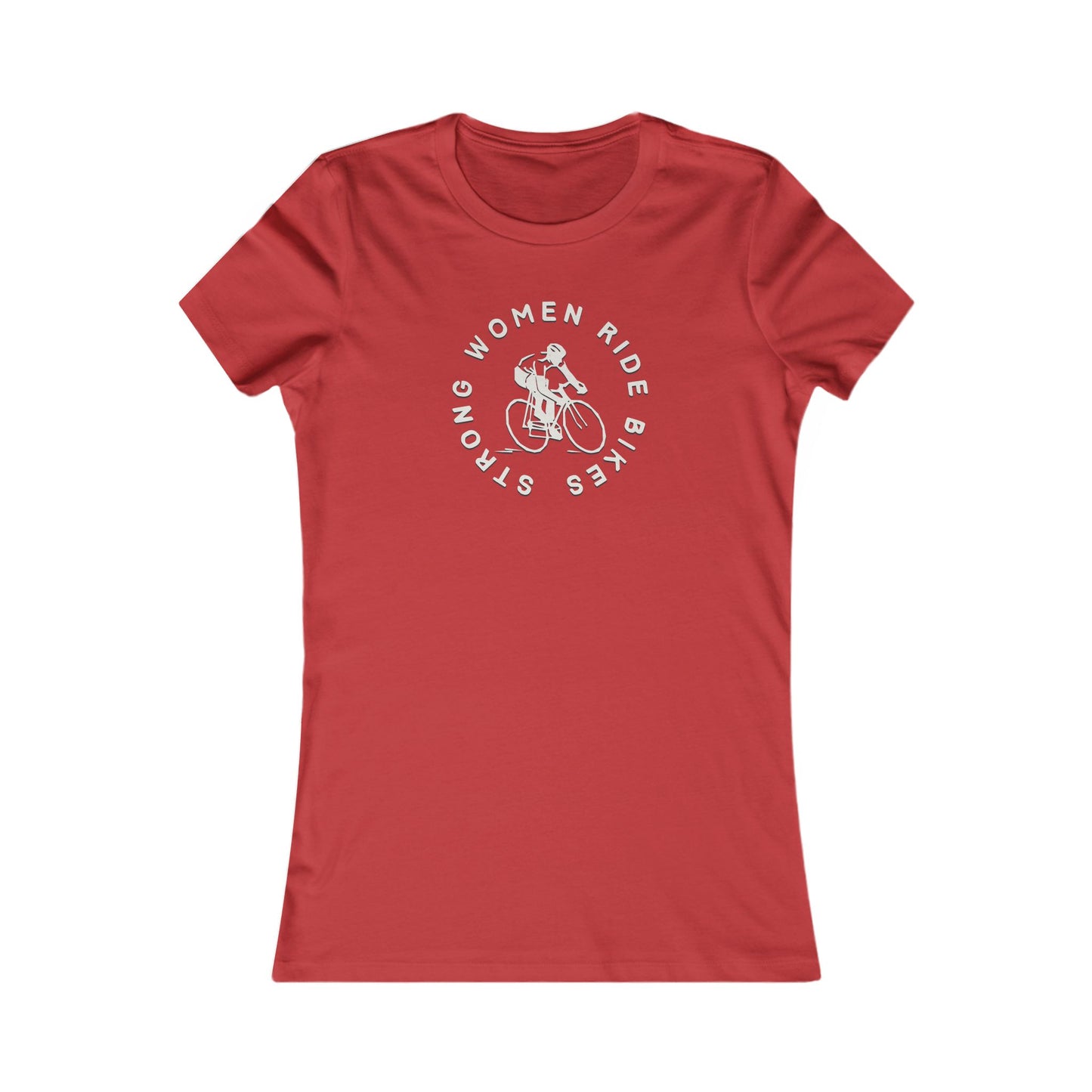 Strong women ride bikes women's cycling t-shirt - The Devoted Cyclist