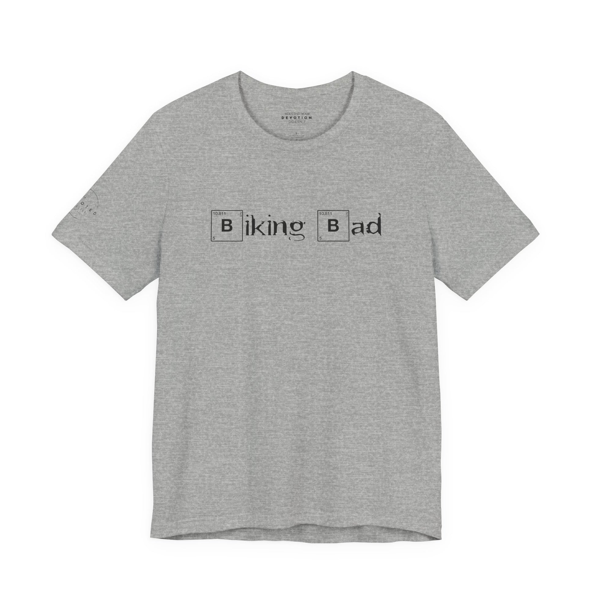 Biking Bad Breaking Bad parody graphic on a cycling t-shirt - The Devoted Cyclist