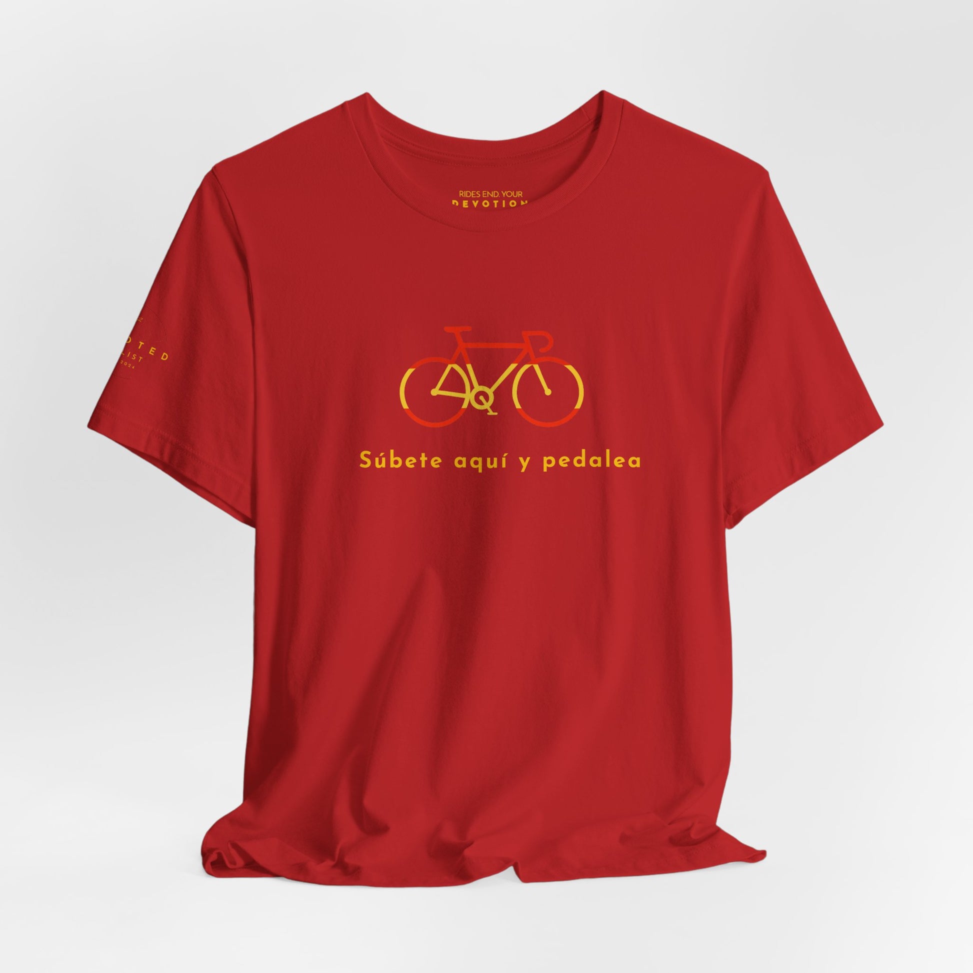 Subete Aqui classic cut cycling t-shirt - The Devoted Cyclist