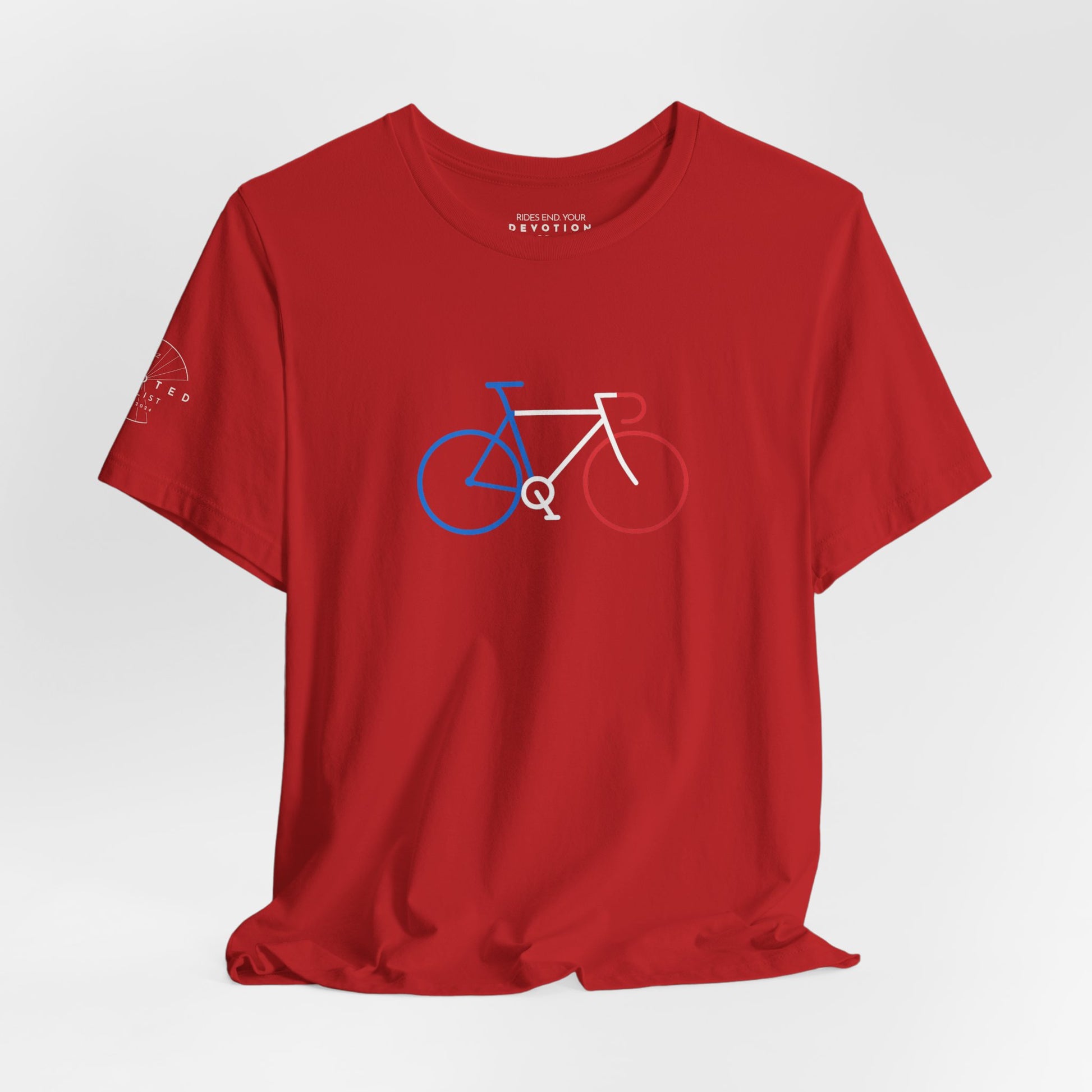 French flag tri-color road bike classic cut cycling t-shirt - The Devoted Cyclist