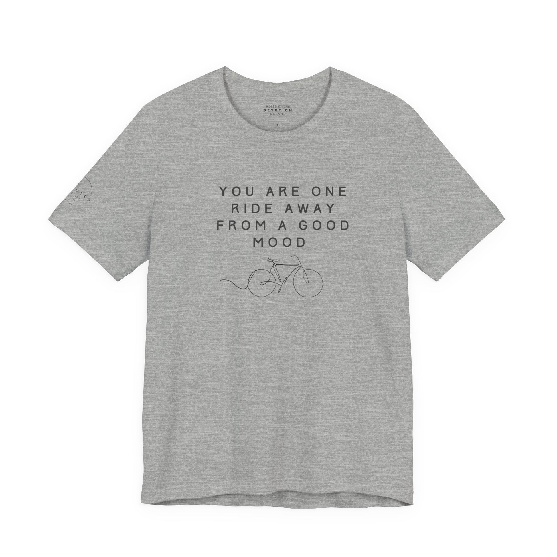 One Ride Away classic cut cycling t-shirt - The Devoted Cyclist