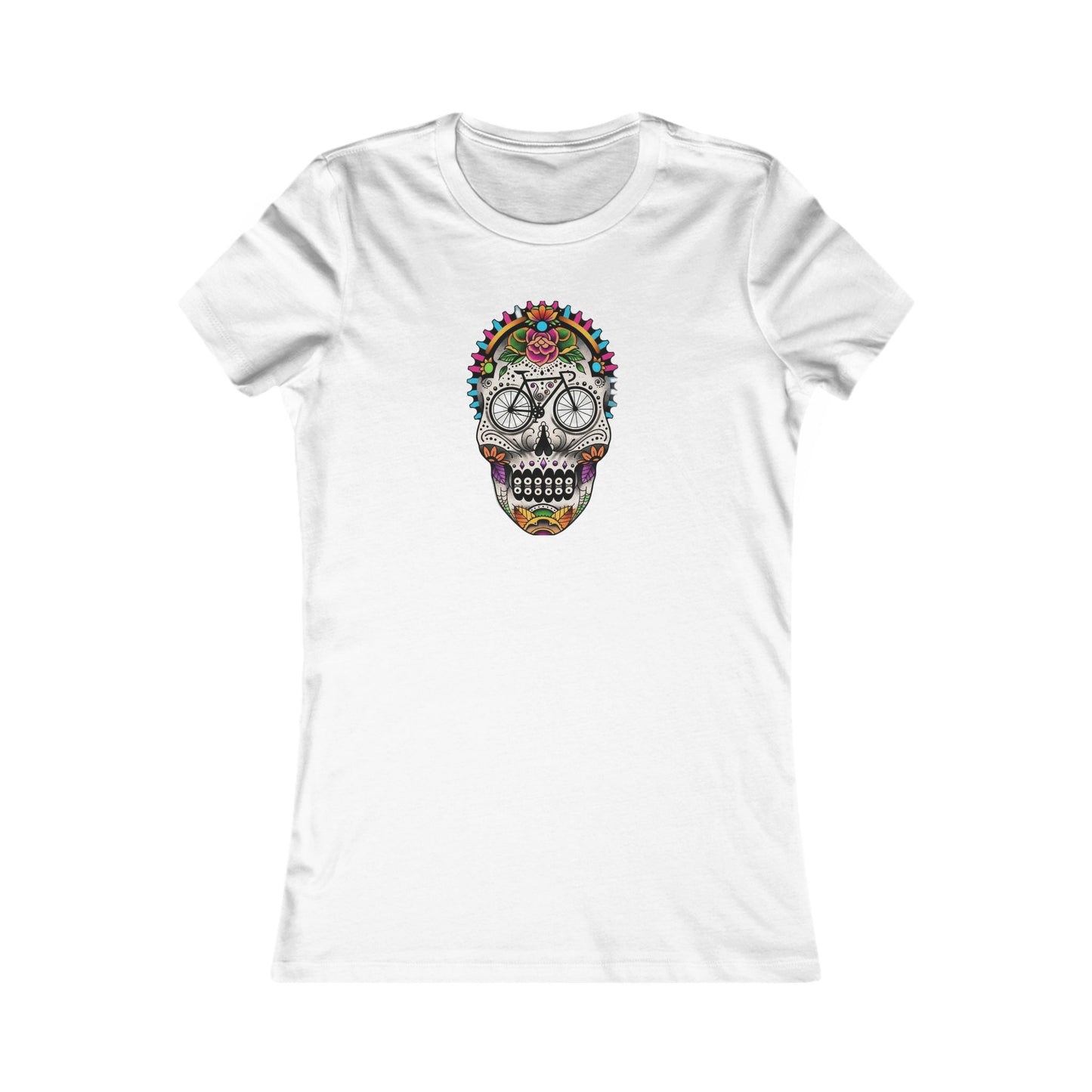 Calavera bicycle death mask women's cycling t-shirt - The Devoted Cyclist