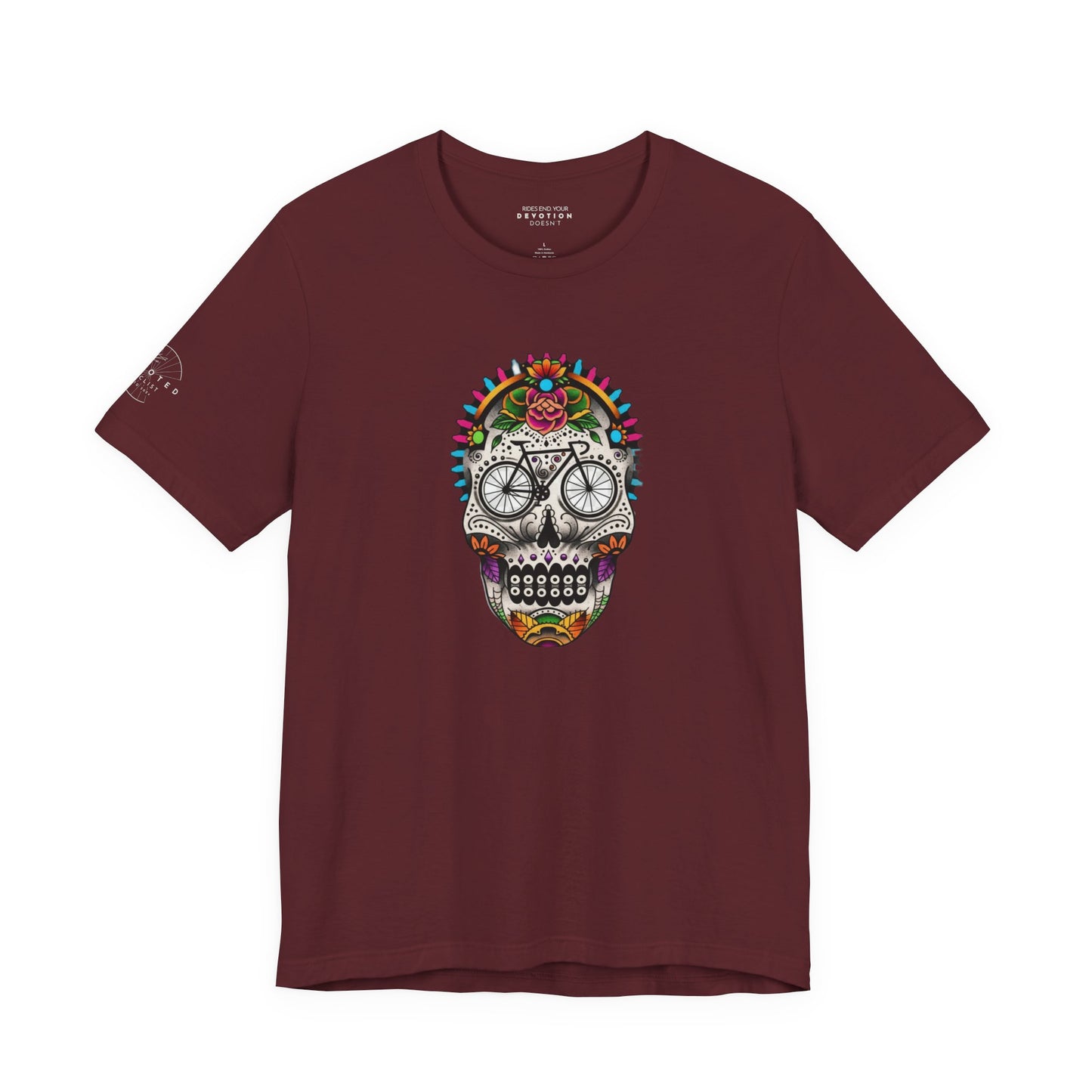 Calavera Bicycle Death Mask - Classic Cut Cycling T-Shirt