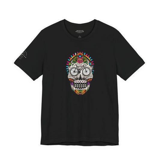 Calavera Bicycle Death Mask - Classic Cut Cycling T-Shirt