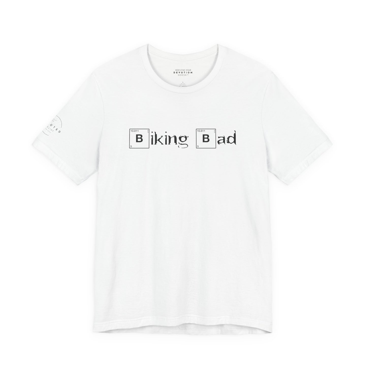 Biking Bad Breaking Bad parody graphic on a cycling t-shirt - The Devoted Cyclist