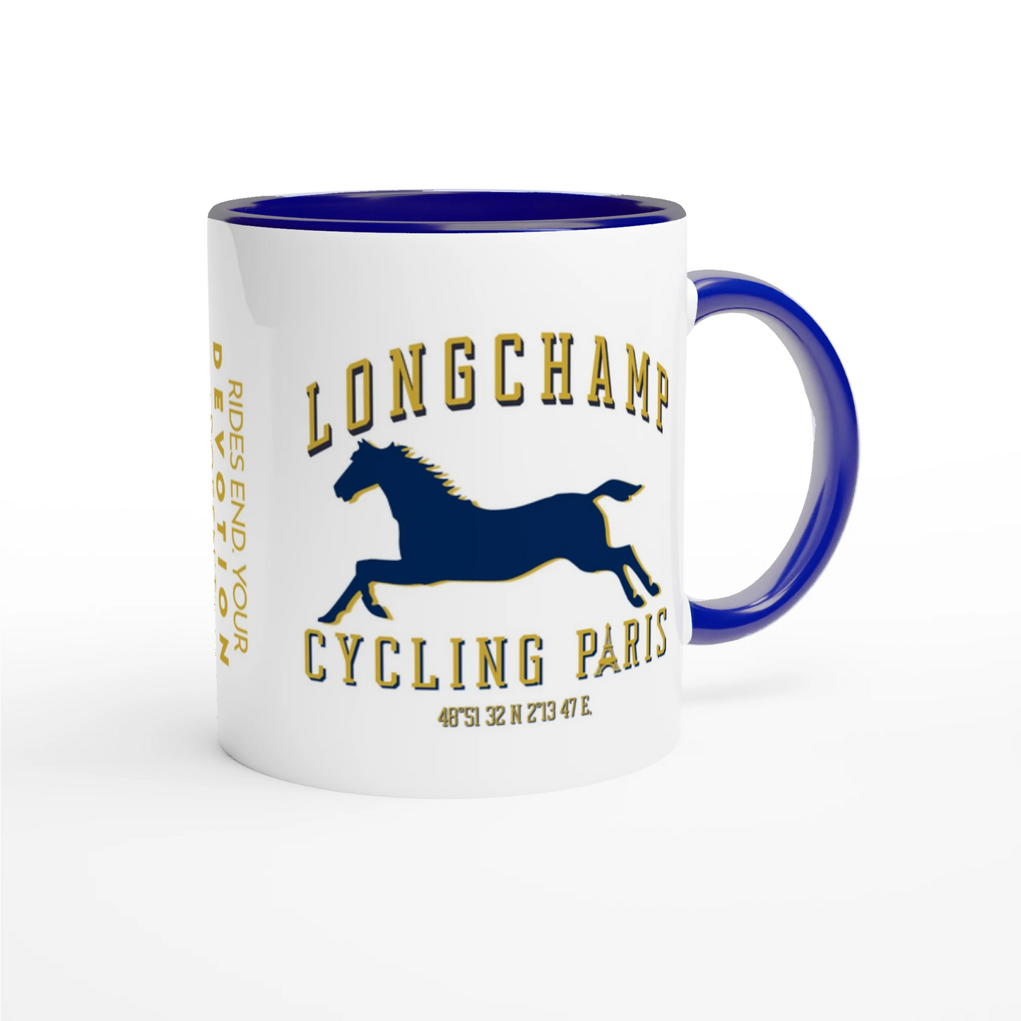Longchamp Paris cycling ceramic mug 15oz - The Devoted Cyclist