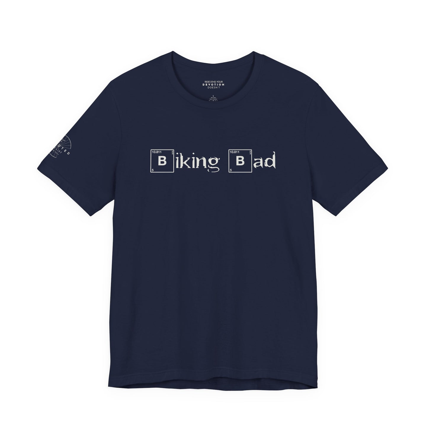 Biking Bad Breaking Bad parody graphic on a cycling t-shirt - The Devoted Cyclist