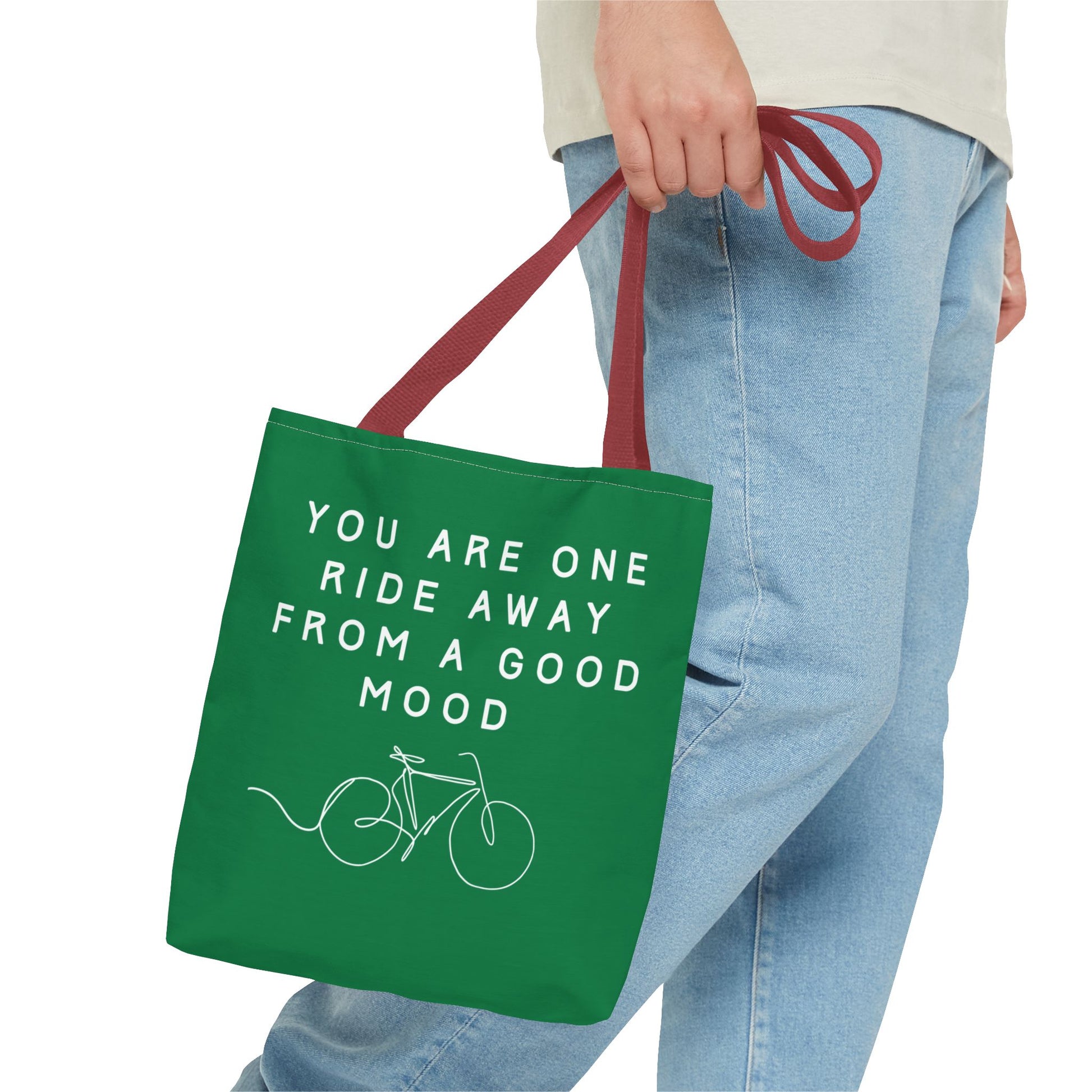 One Ride Away devoted cyclist canvas tote bag - The Devoted Cyclist