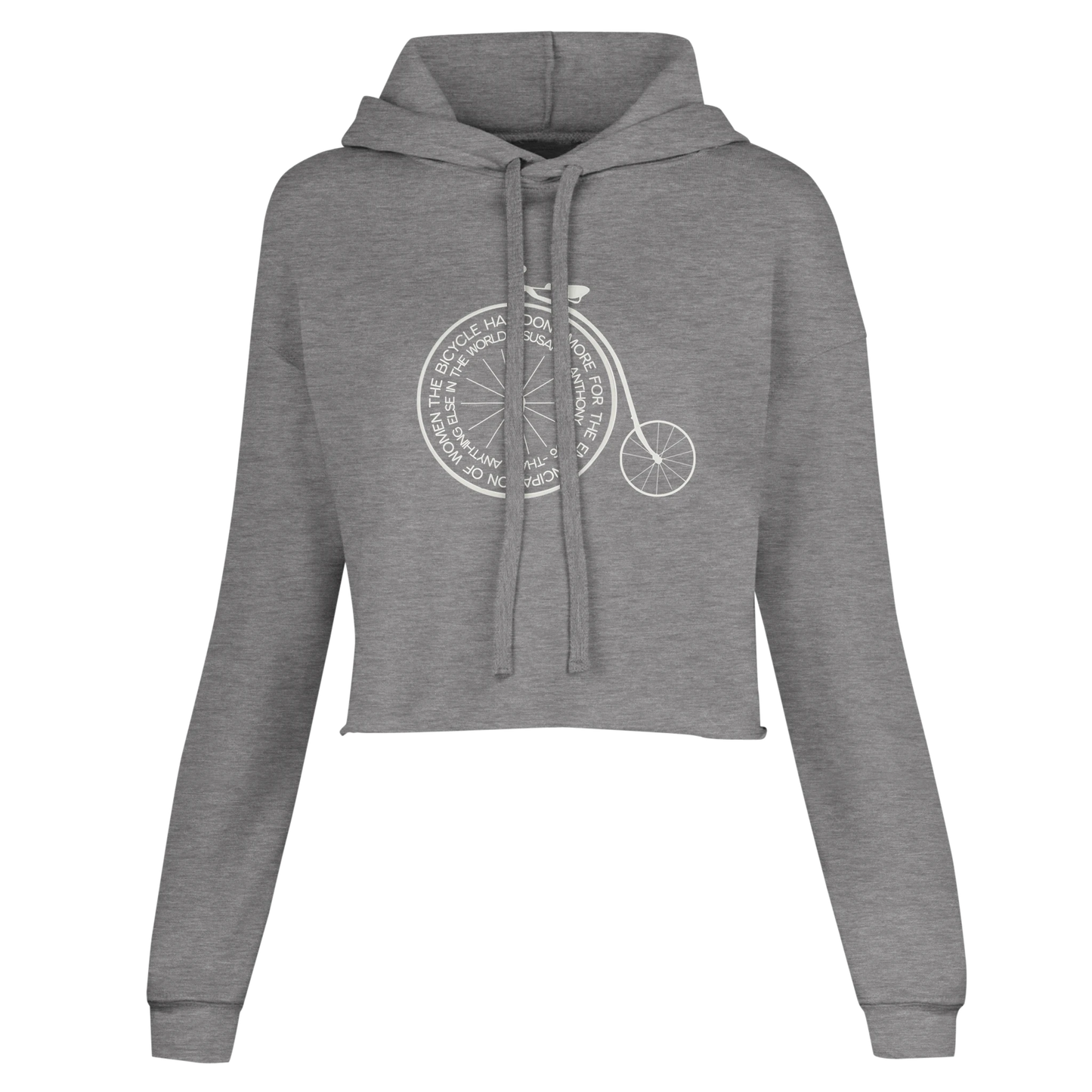 1896 Ticket to Freedom women's cropped cycling hoodie - The Devoted Cyclist