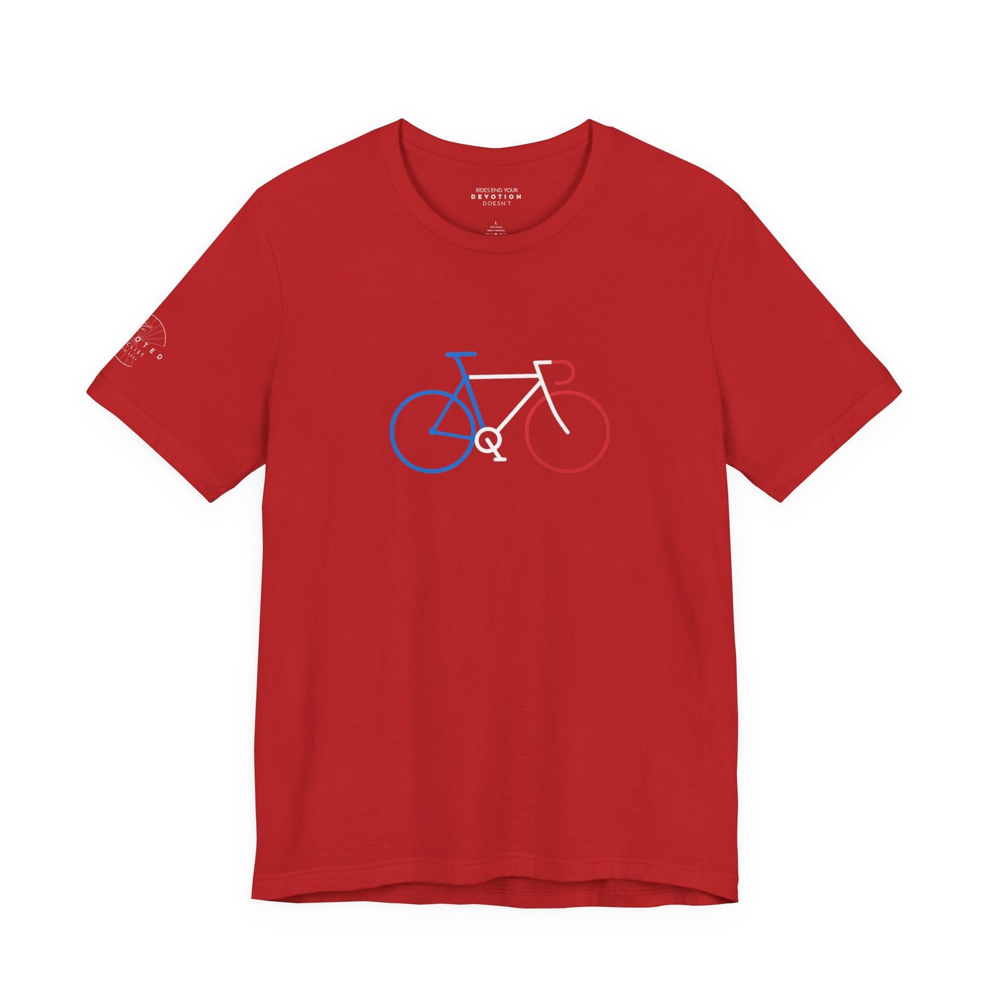 French flag tri-color road bike classic cut cycling t-shirt - The Devoted Cyclist