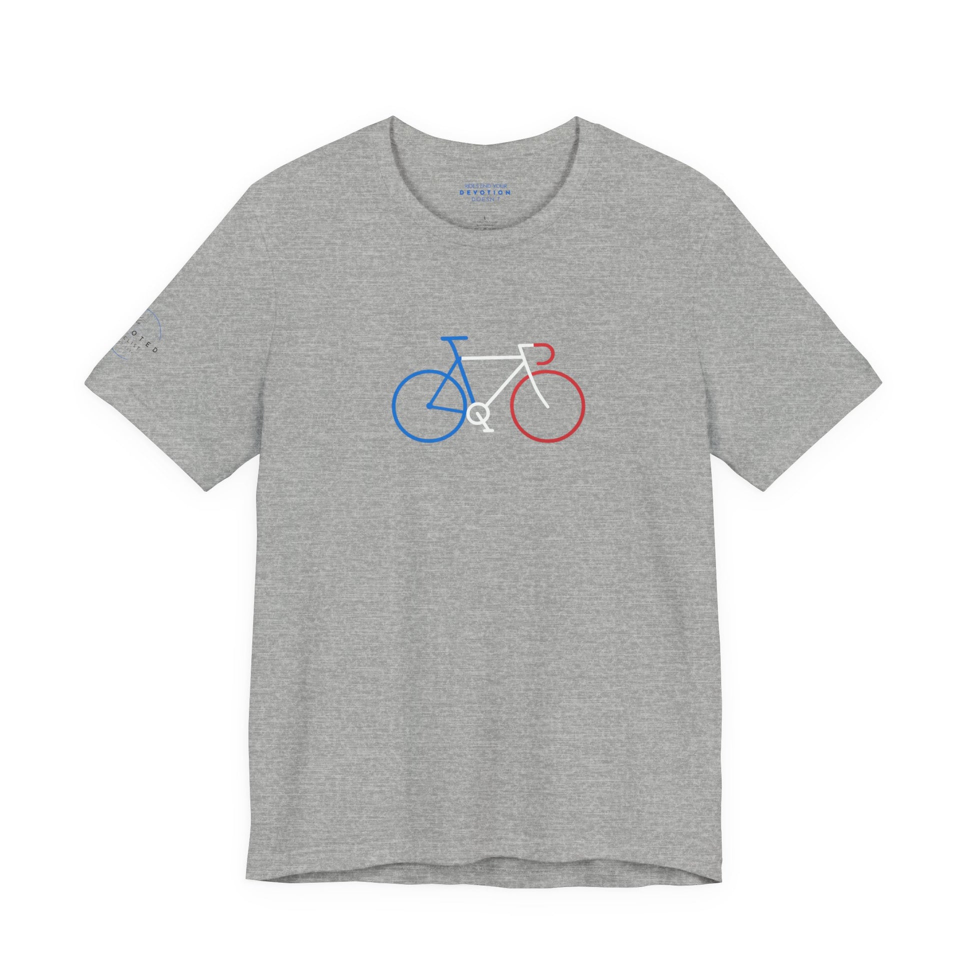 French flag tri-color road bike classic cut cycling t-shirt - The Devoted Cyclist