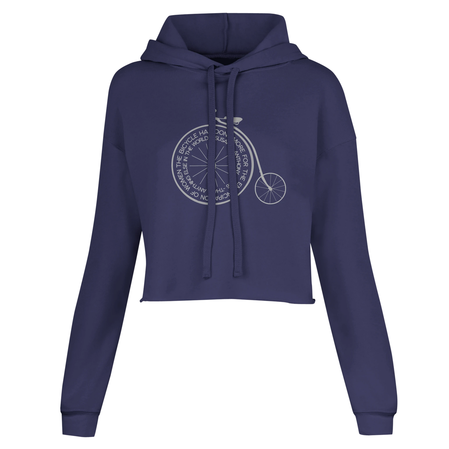 1896 Ticket to Freedom women's cropped cycling hoodie - The Devoted Cyclist