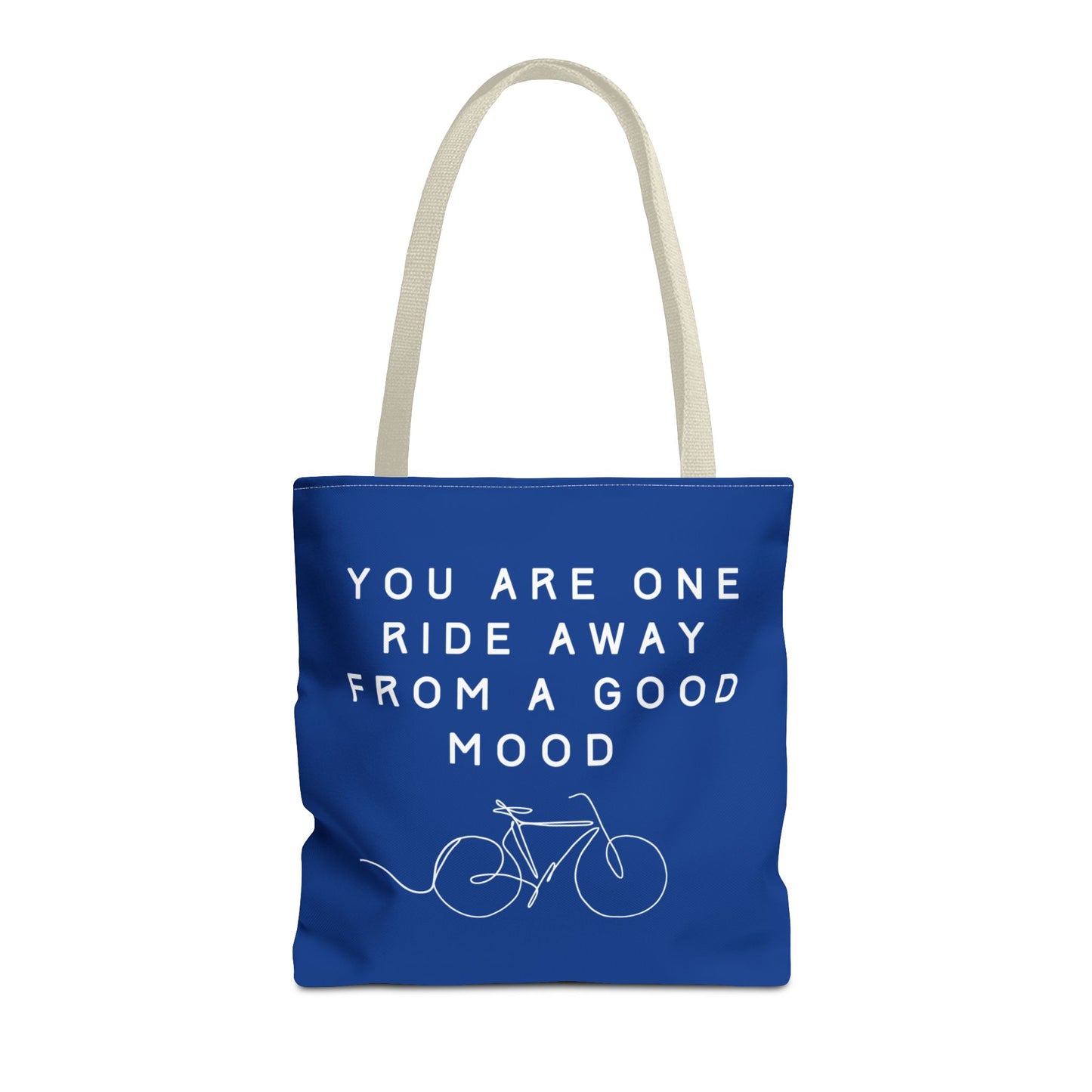 One Ride Away devoted cyclist canvas tote bag - The Devoted Cyclist