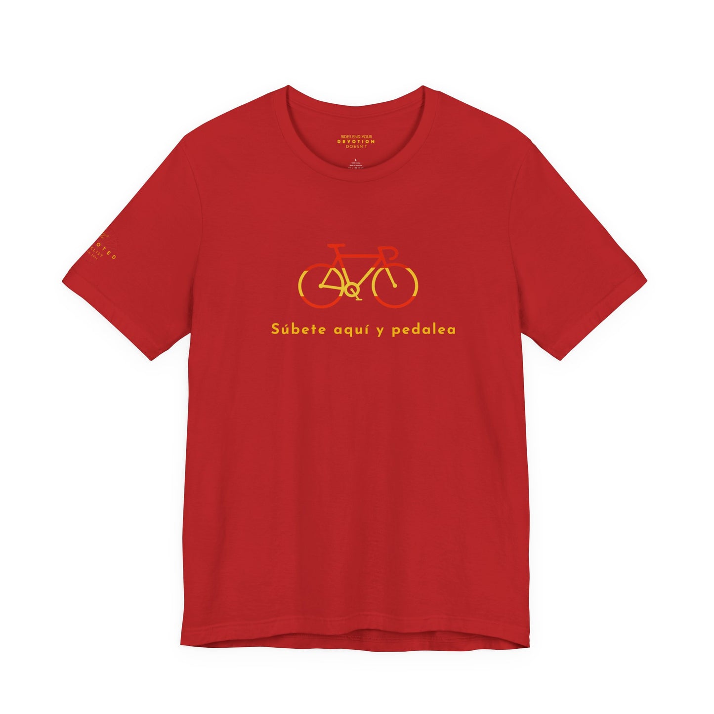Subete Aqui classic cut cycling t-shirt - The Devoted Cyclist