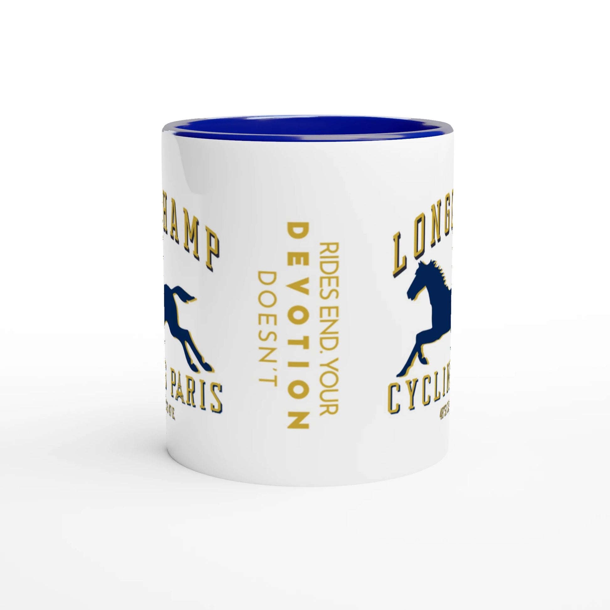 Longchamp Paris cycling ceramic mug 15oz - The Devoted Cyclist