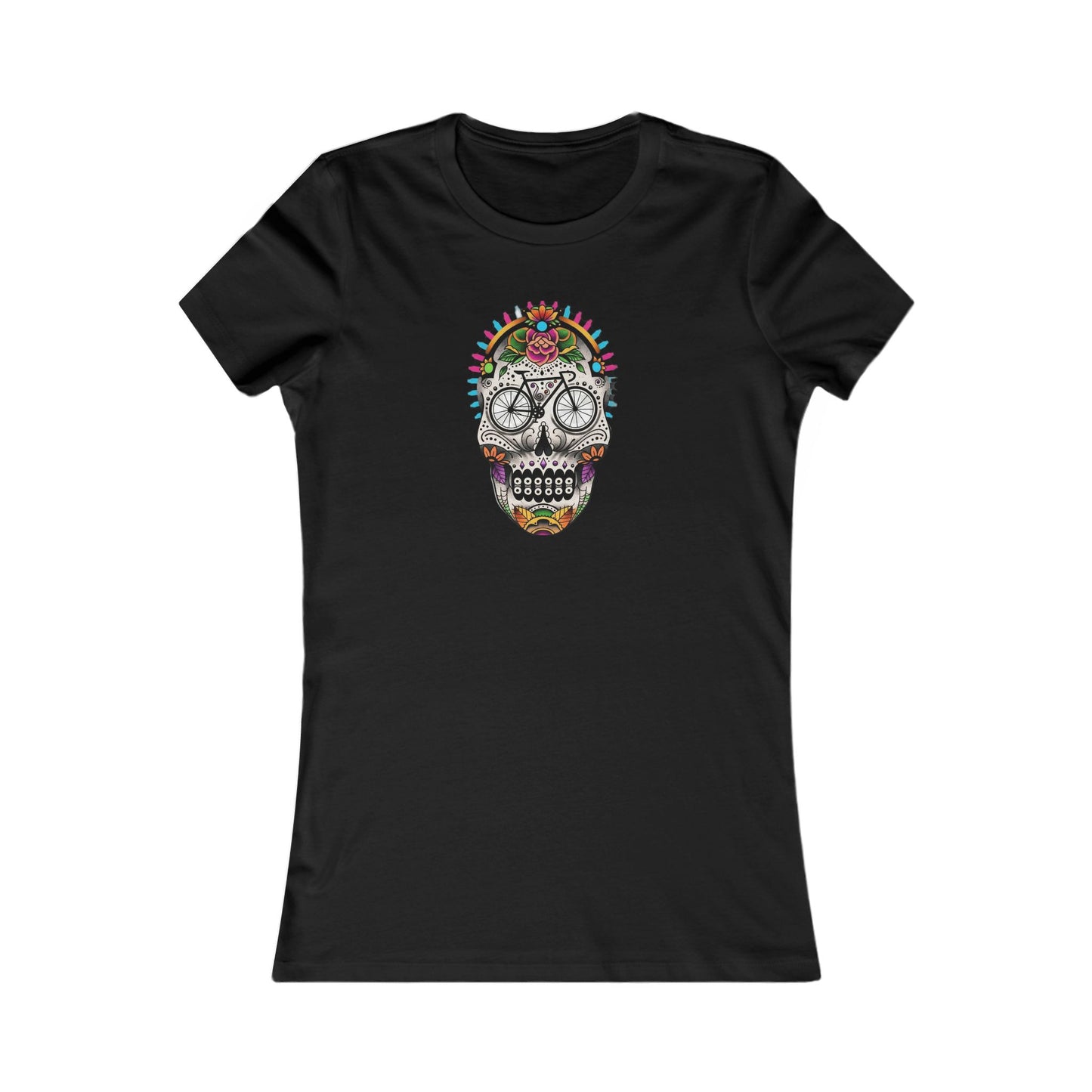 Calavera bicycle death mask women's cycling t-shirt - The Devoted Cyclist
