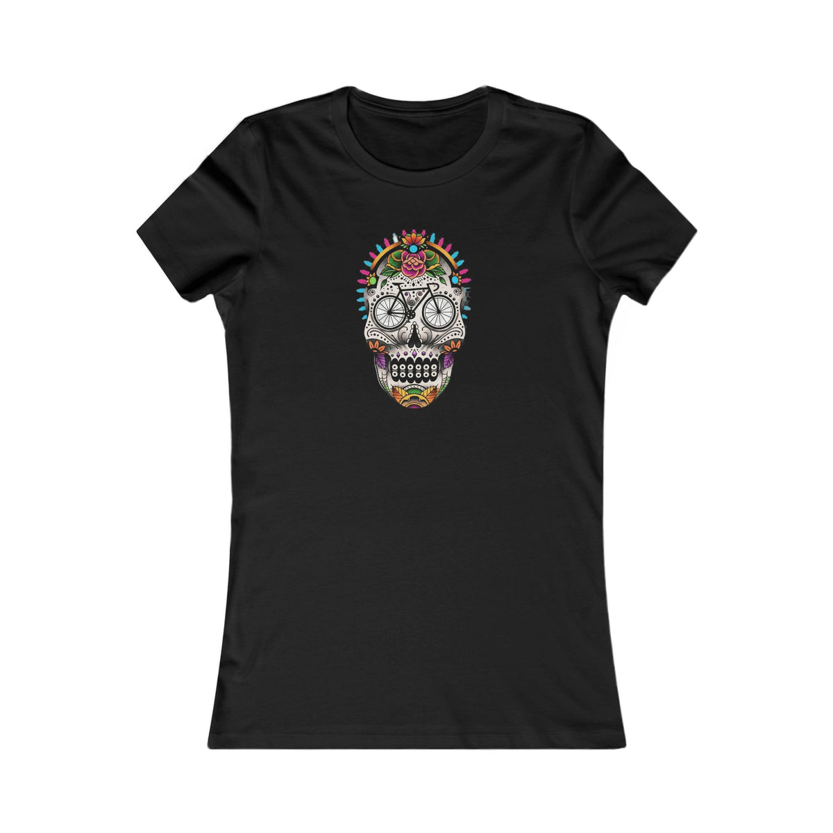 Calavera bicycle death mask women's cycling t-shirt - The Devoted Cyclist