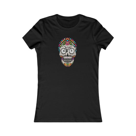 Calavera bicycle death mask women's cycling t-shirt - The Devoted Cyclist
