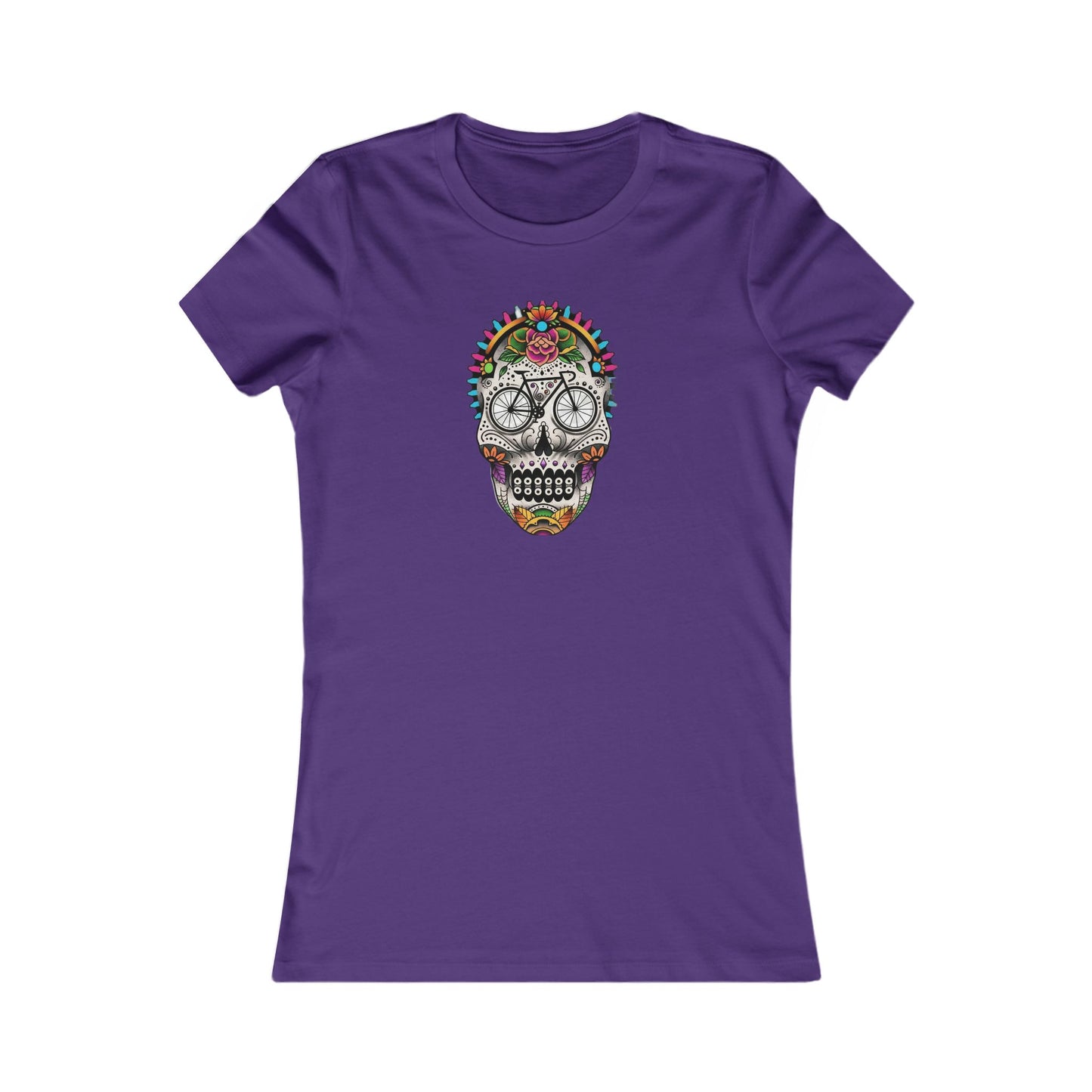Calavera bicycle death mask women's cycling t-shirt - The Devoted Cyclist