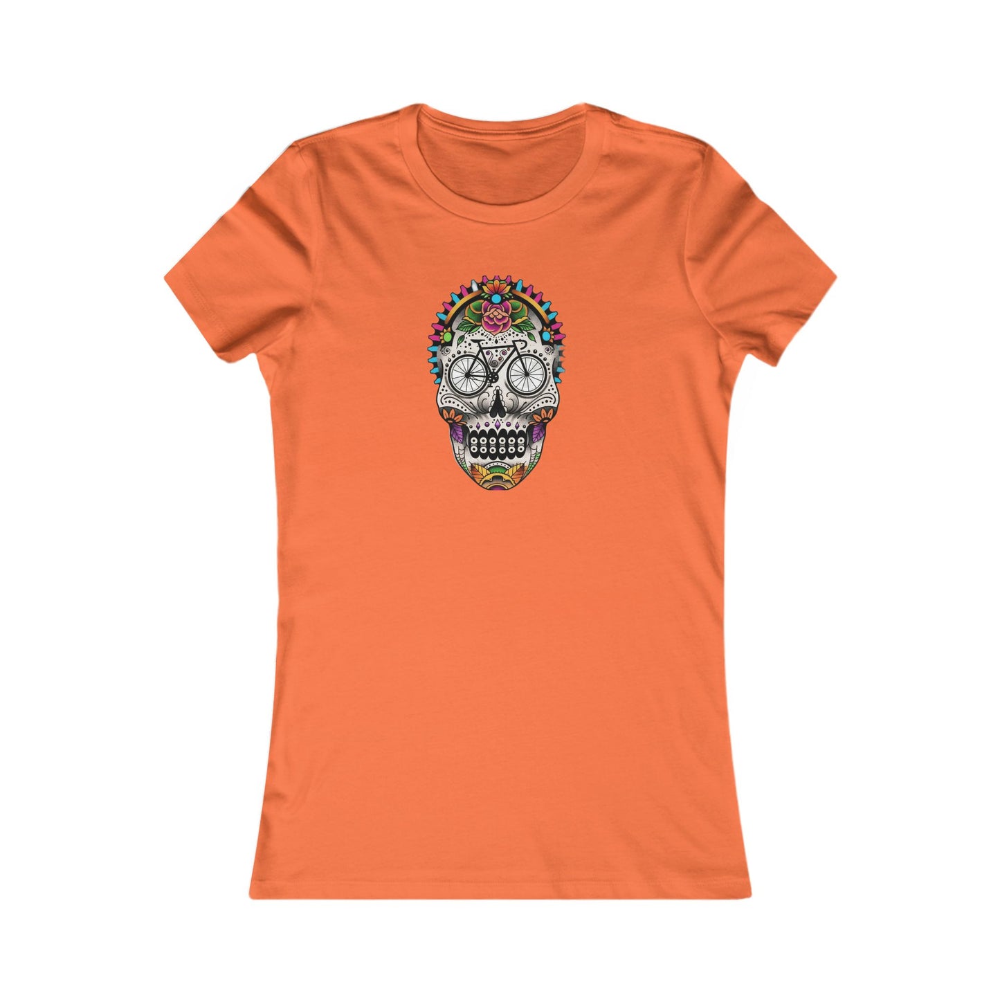Calavera bicycle death mask women's cycling t-shirt - The Devoted Cyclist