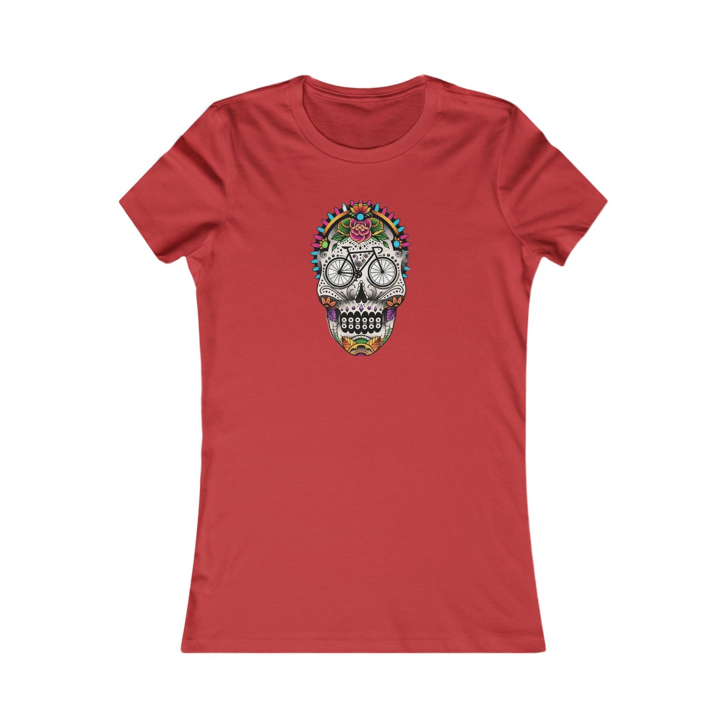 Calavera bicycle death mask women's cycling t-shirt - The Devoted Cyclist