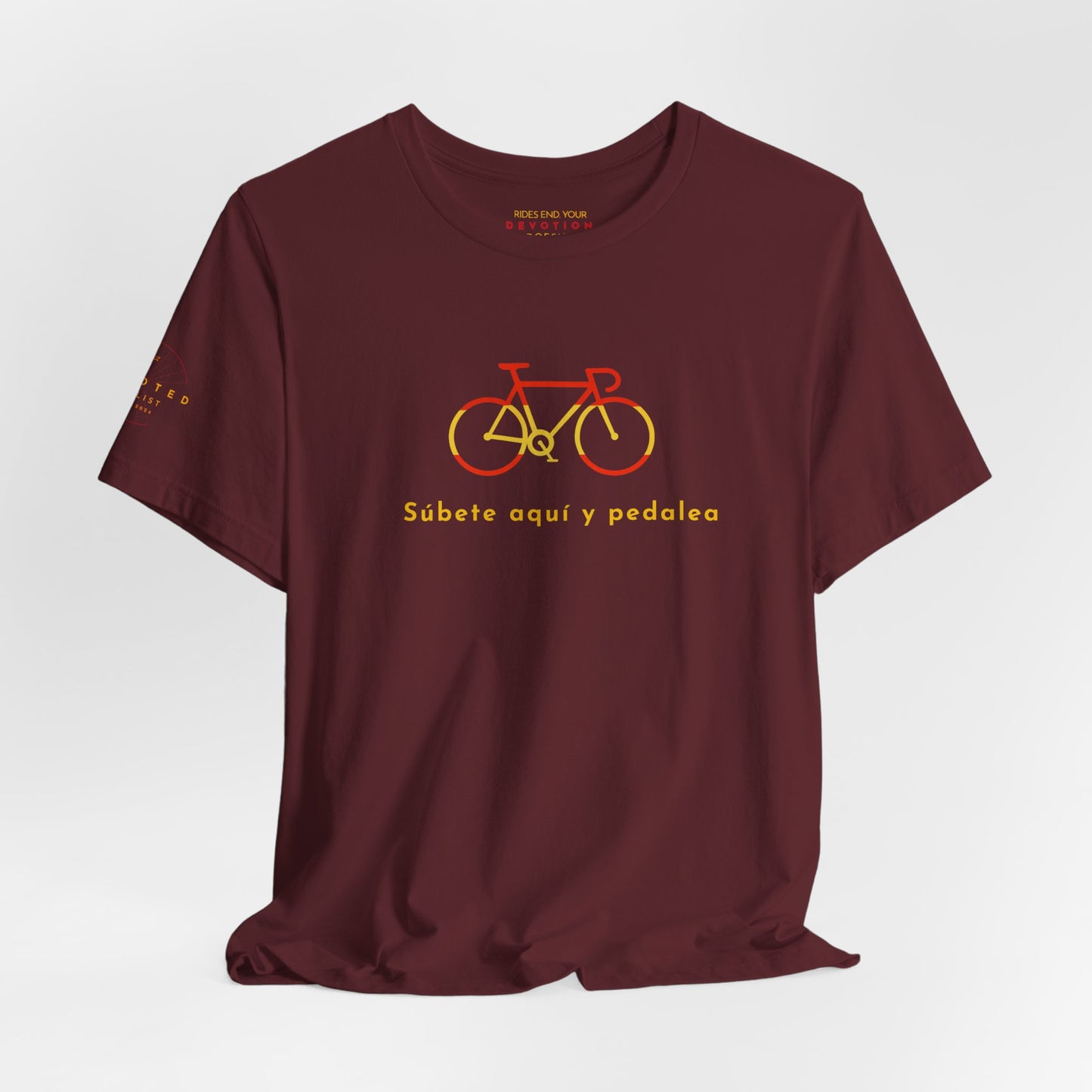 Subete Aqui classic cut cycling t-shirt - The Devoted Cyclist