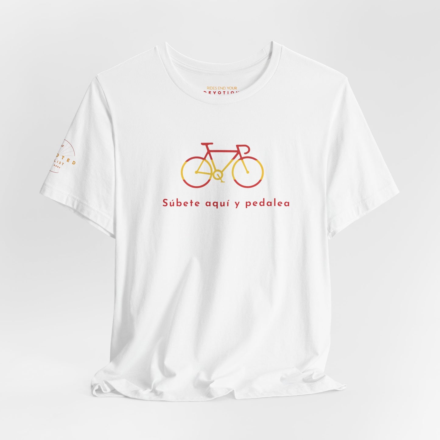 Subete Aqui classic cut cycling t-shirt - The Devoted Cyclist
