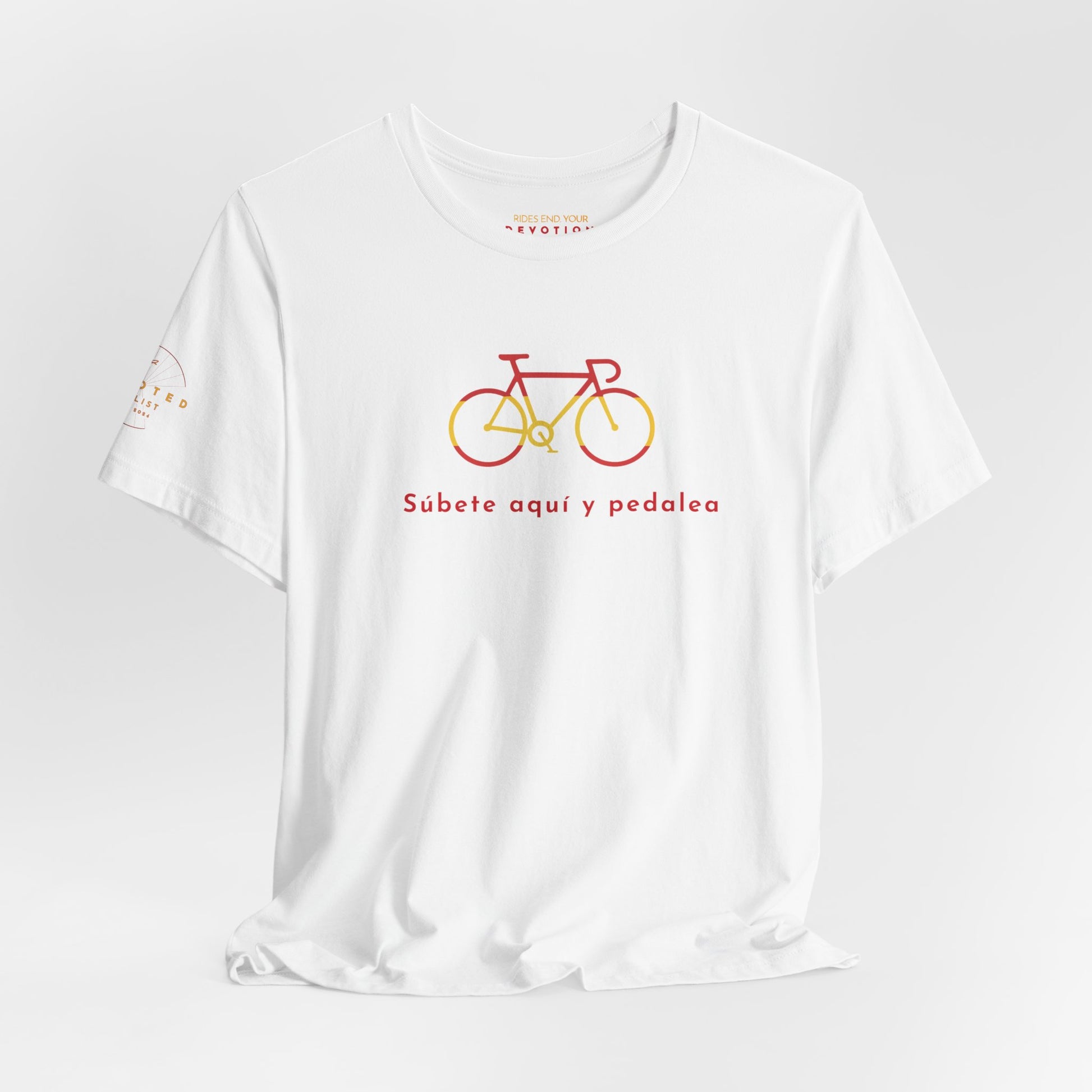 Subete Aqui classic cut cycling t-shirt - The Devoted Cyclist
