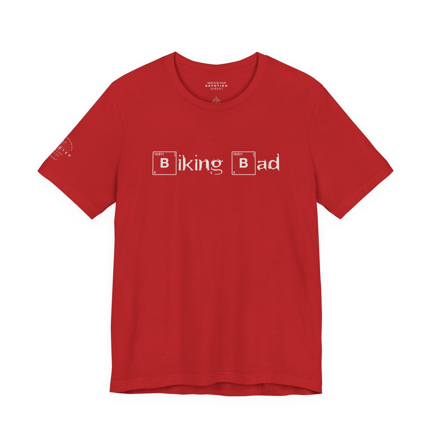 Biking Bad Breaking Bad parody graphic on a cycling t-shirt - The Devoted Cyclist