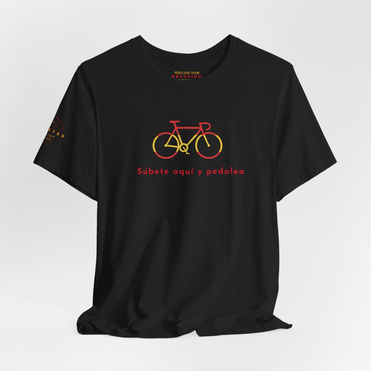 Subete Aqui classic cut cycling t-shirt - The Devoted Cyclist