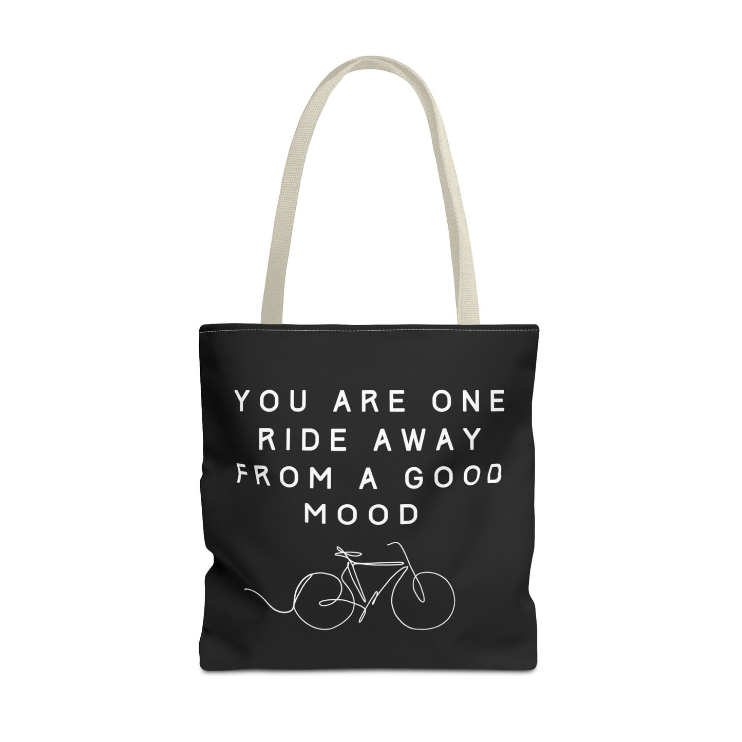 One Ride Away devoted cyclist canvas tote bag - The Devoted Cyclist